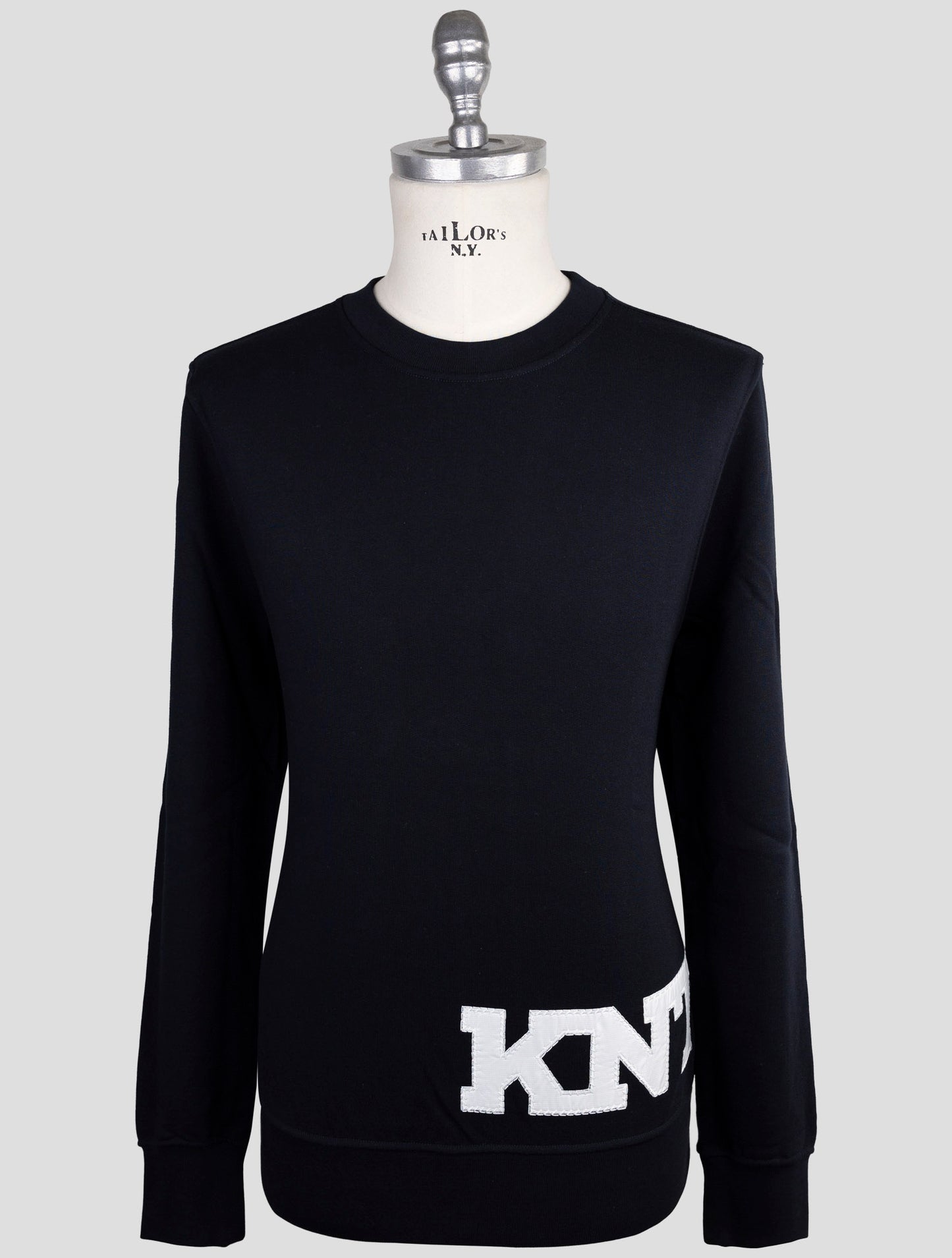 Kiton Knt Blue Cotton Sweater Crewneck