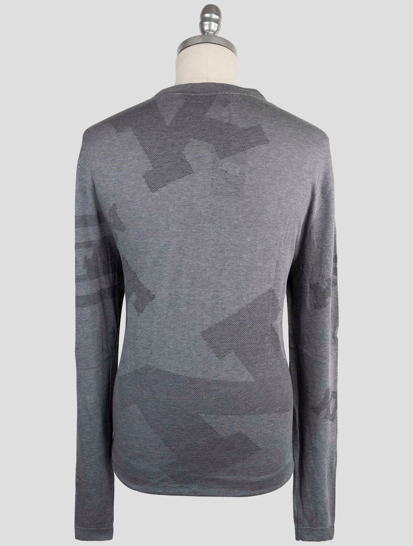 Kiton Knt Gray Cotton Sweater Crewneck