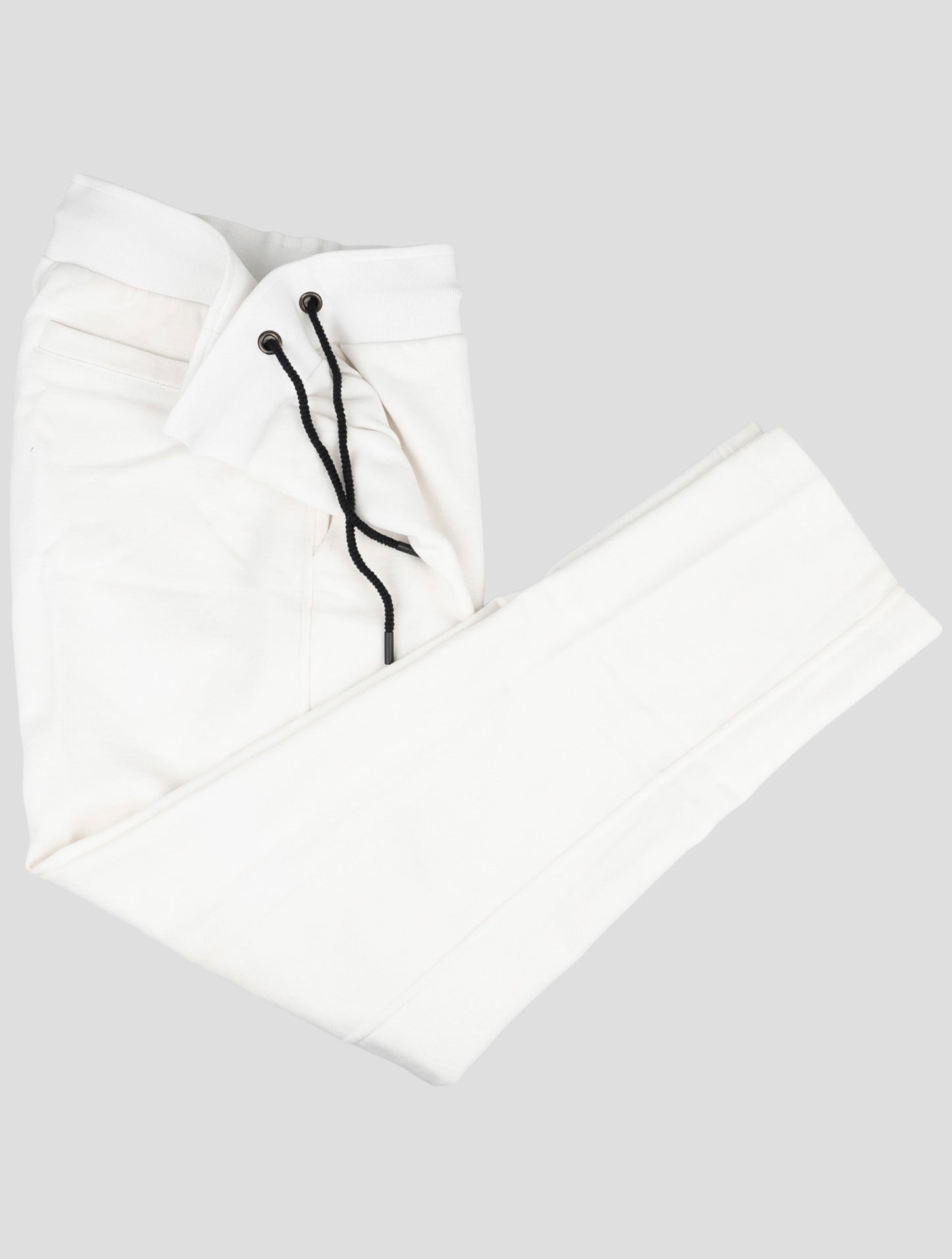 Kiton Knt White Cotton Jogging Pants