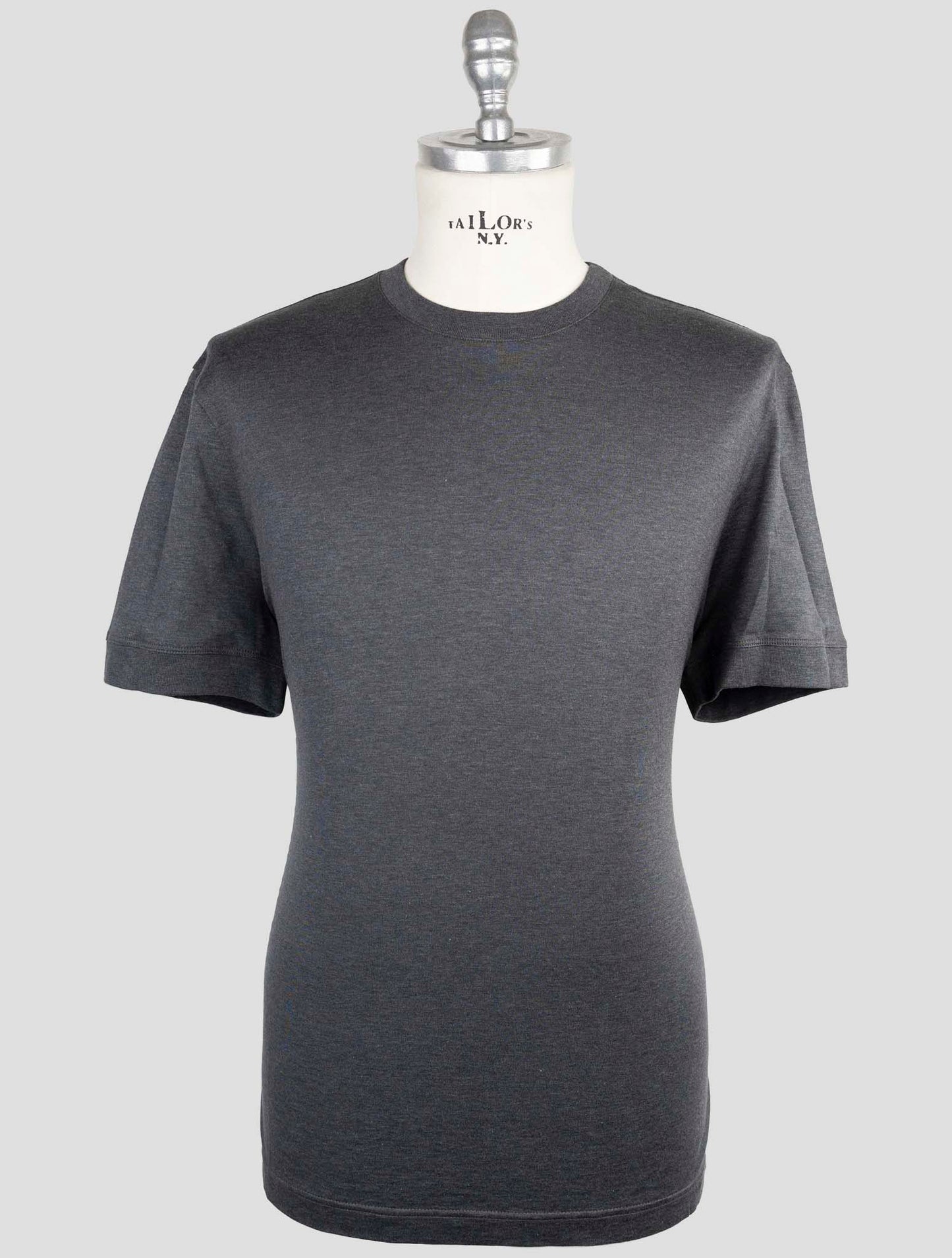 Kiton Knt Gray Cotton T-Shirt