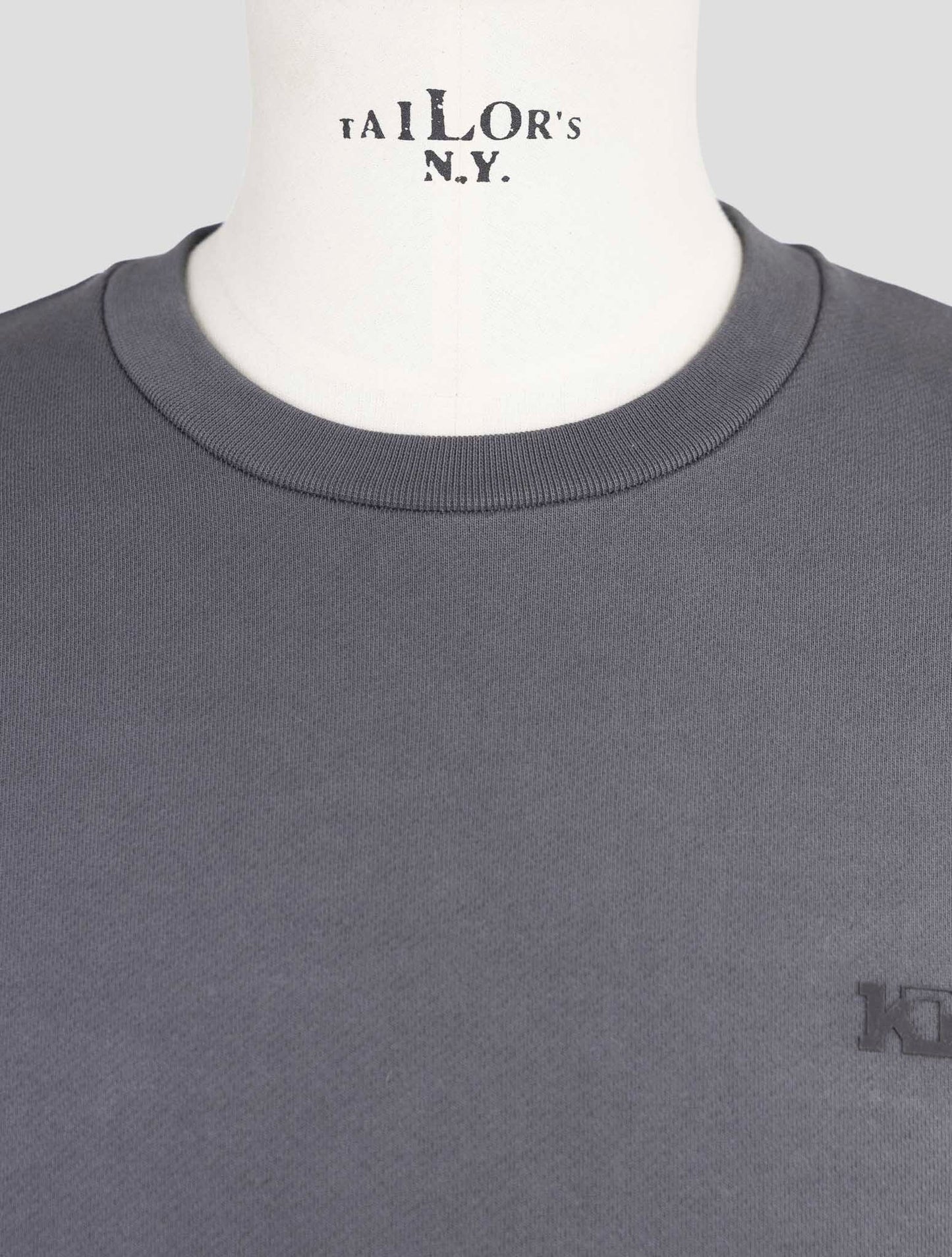 Kiton Knt Gray Cotton Sweater Crewneck