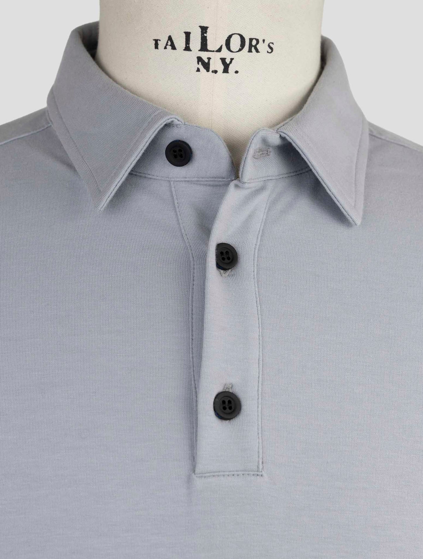 Kiton Knt Gray Cotton Ea Sweater Polo