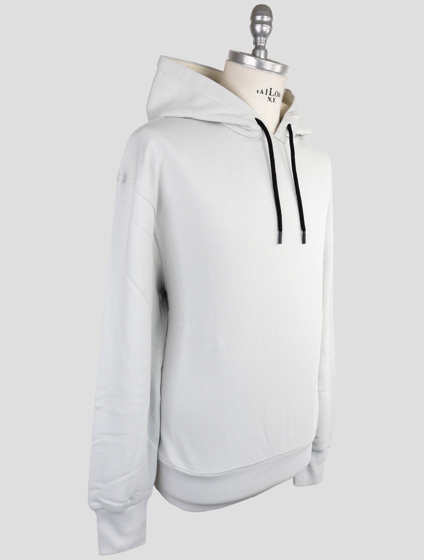 Kiton Knt Gray Cotton Sweater Hoodie