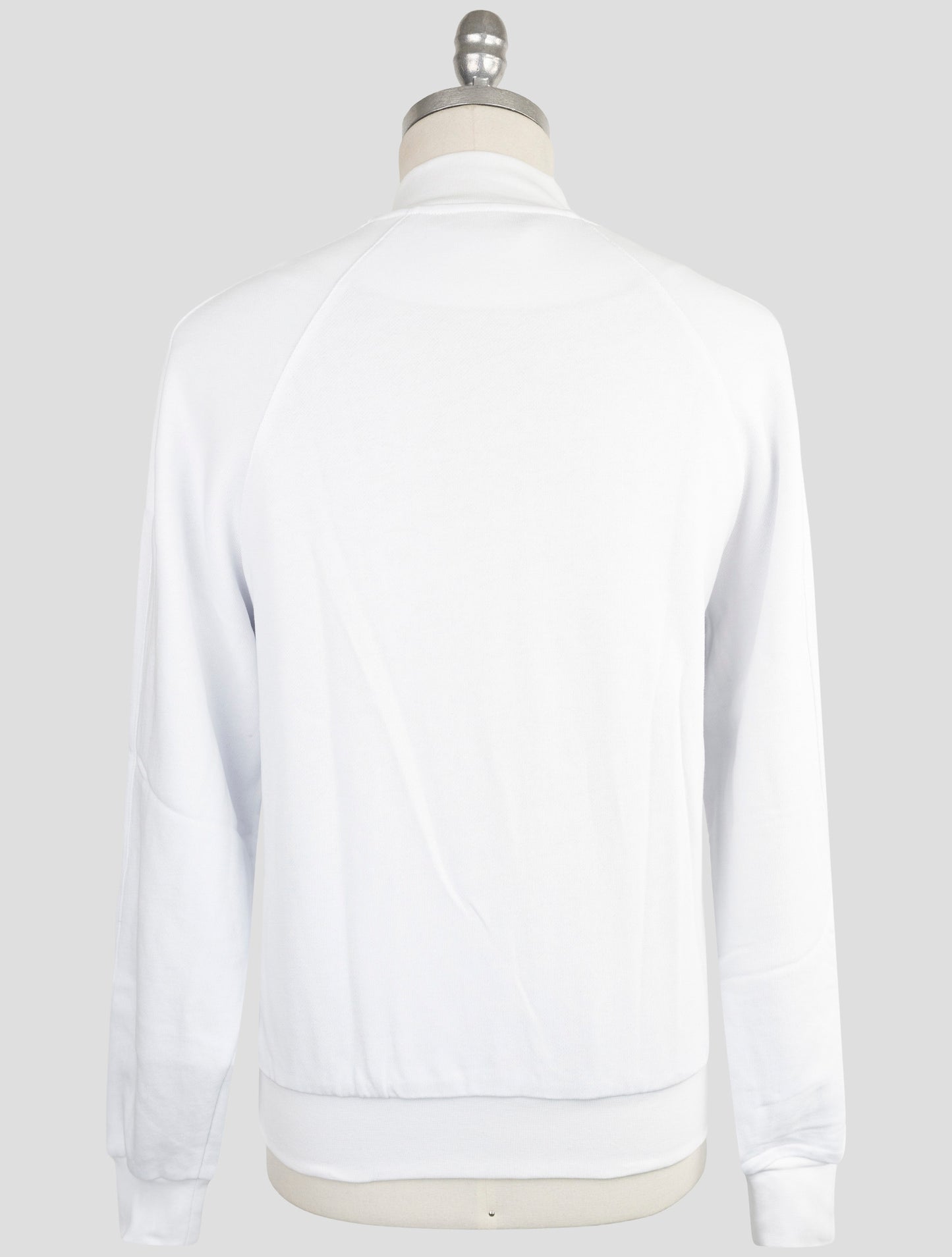 Kiton Knt White Cotton Sweater Full Zip