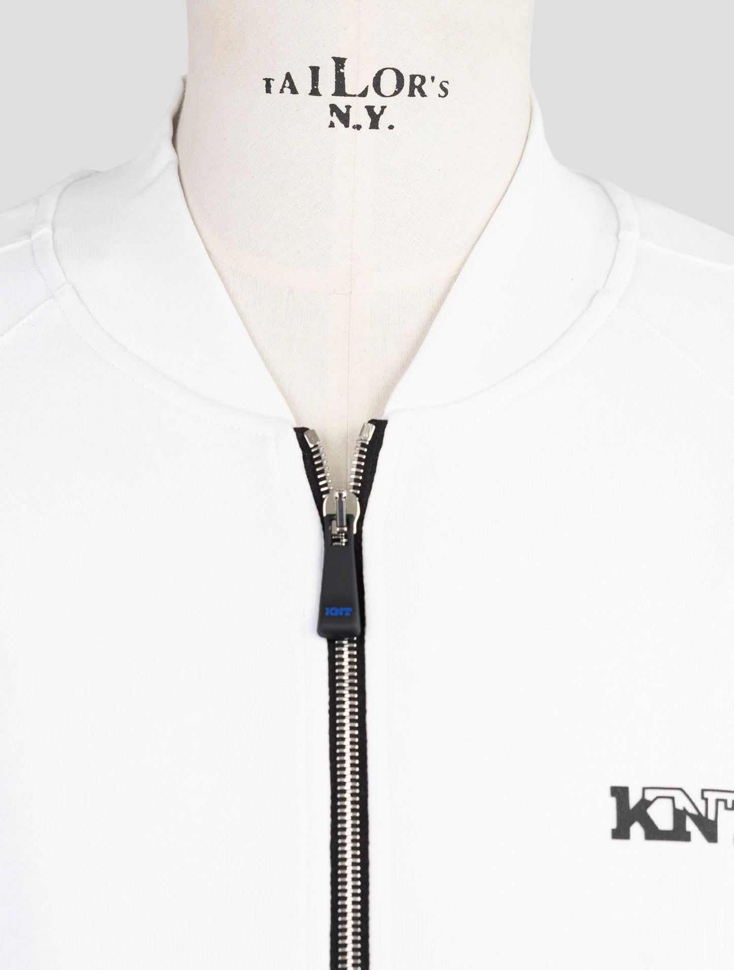 Kiton Knt White Cotton Sweater Full Zip
