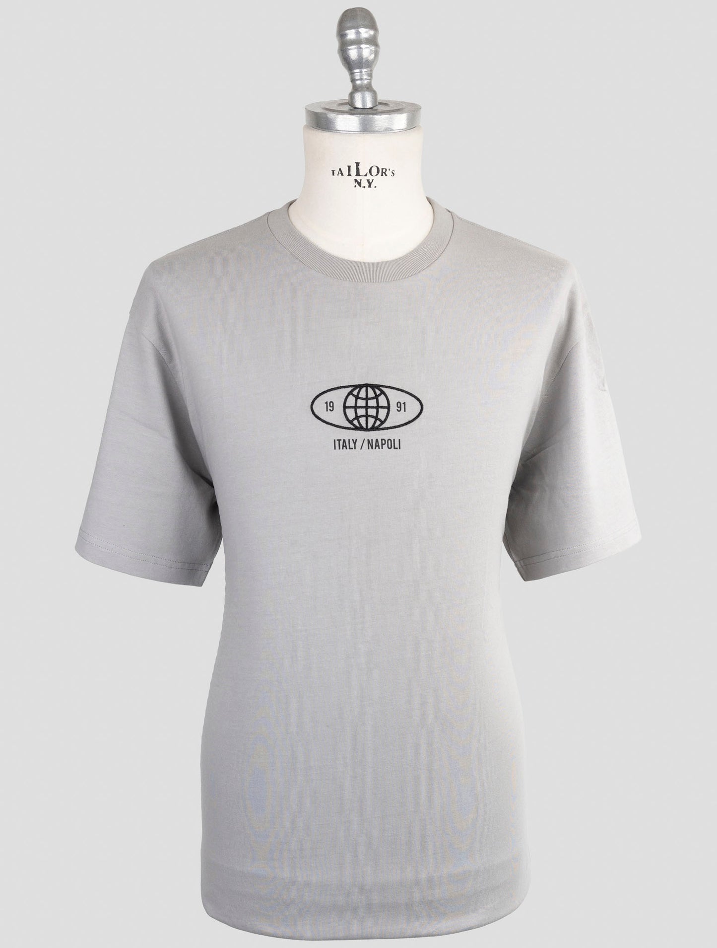 Kiton Knt Gray Cotton T-Shirt