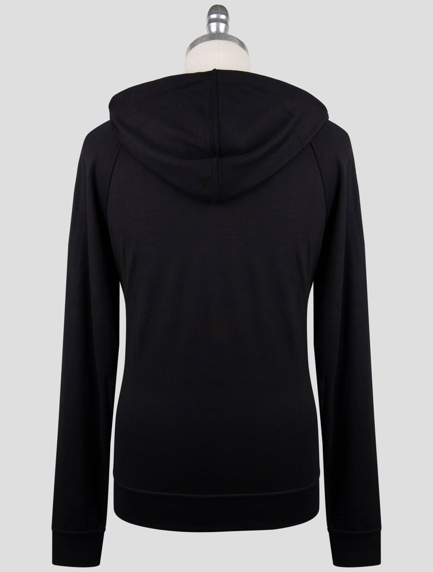 Kiton Knt Black Viscose Ea Sweater Hoodie