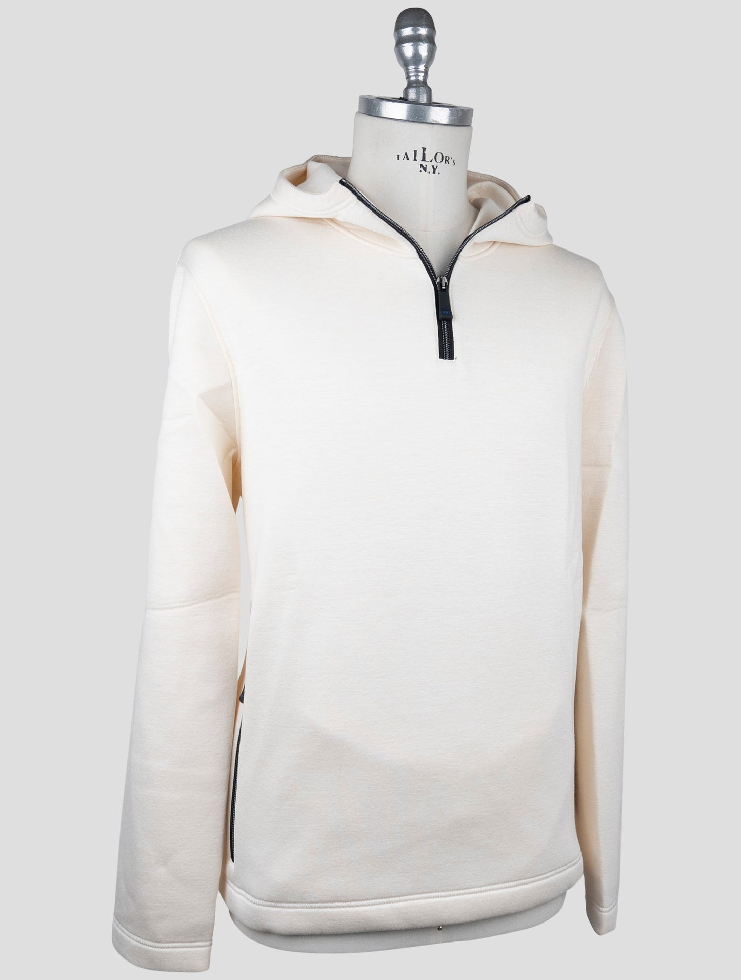 Kiton Knt White Viscose Ea Sweater Hoodie