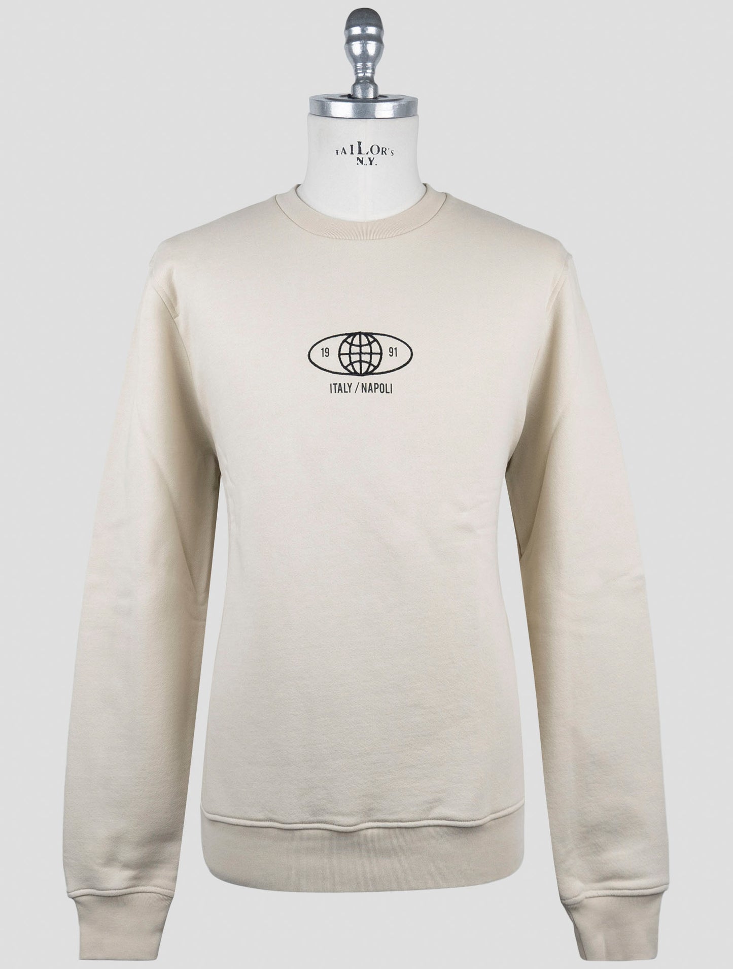 Kiton Knt Beige Cotton Sweater Crewneck
