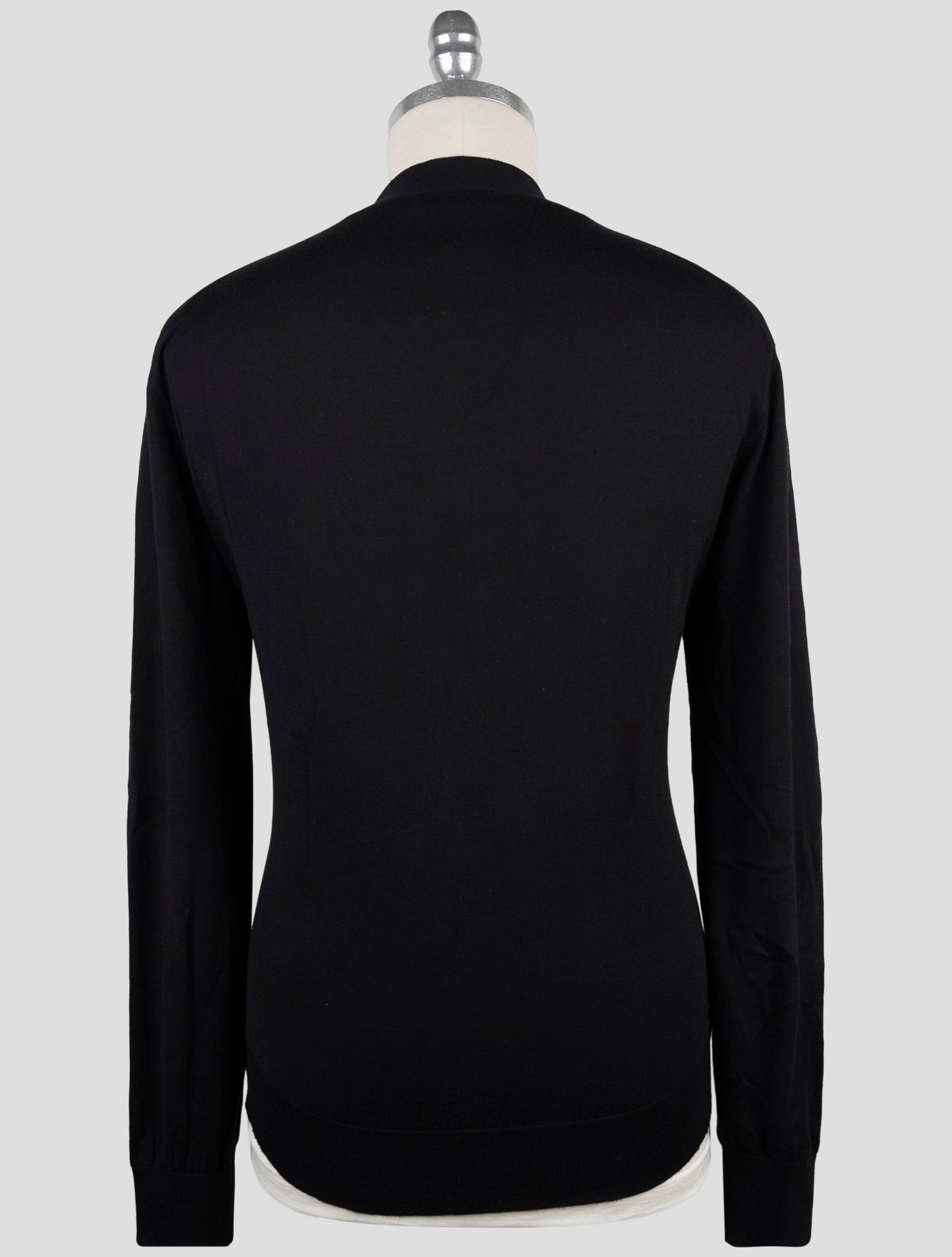 Kiton Knt Black Cotton Sweater Cardigan