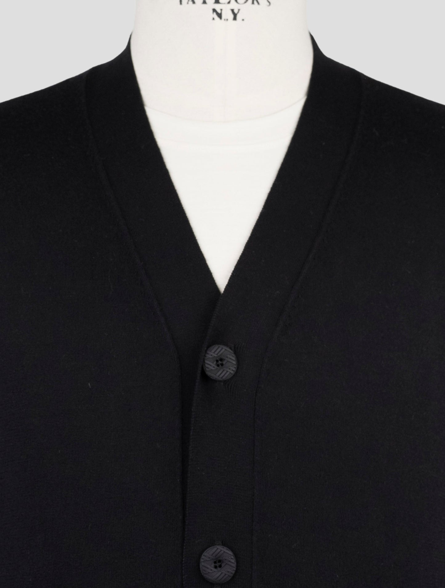 Kiton Knt Black Cotton Sweater Cardigan