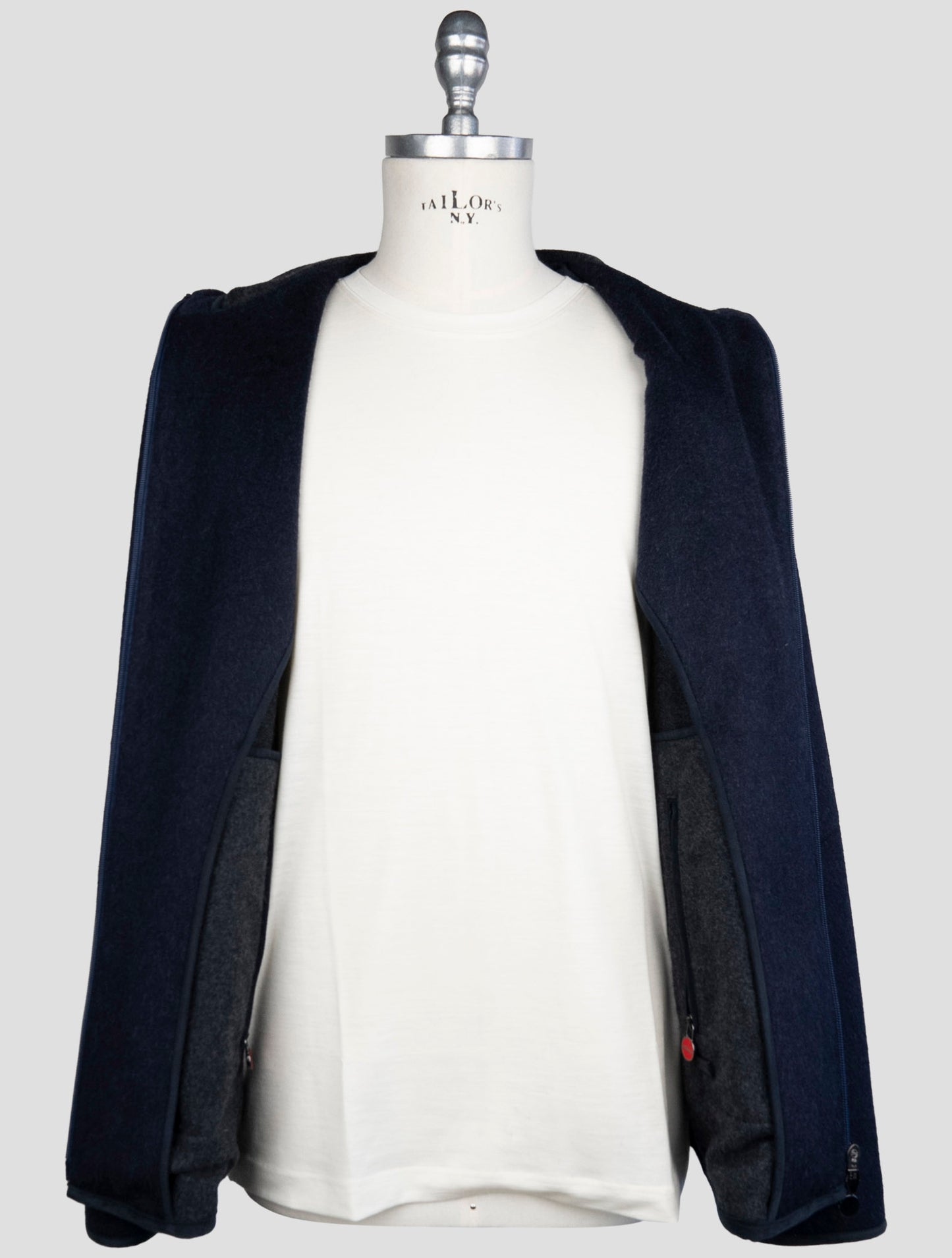 Kiton Blue Cashmere Coat