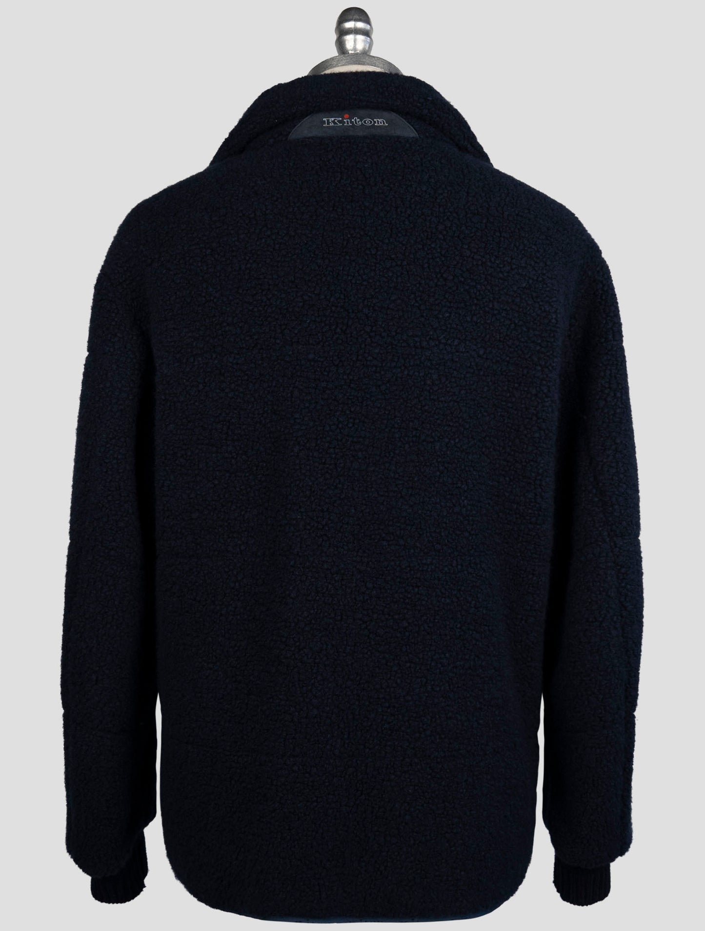 Kiton Blue Wool Cashmere PL Coat
