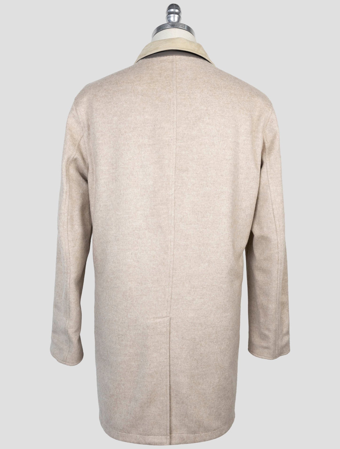 Kiton Beige Taupe Cashmere Pl Reverse Coat