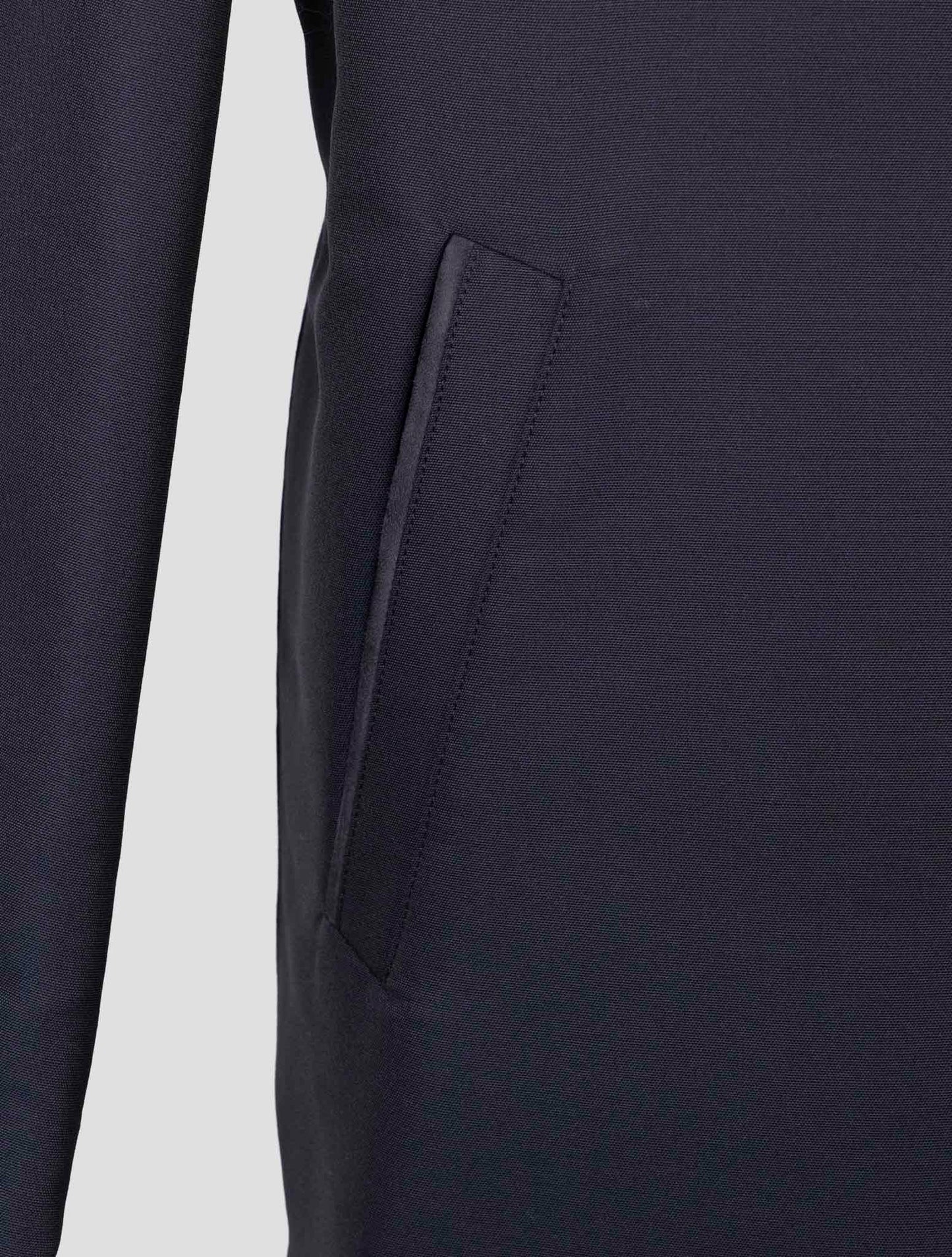 Kiton Gray Blue Wool Pa Reverse Overcoat