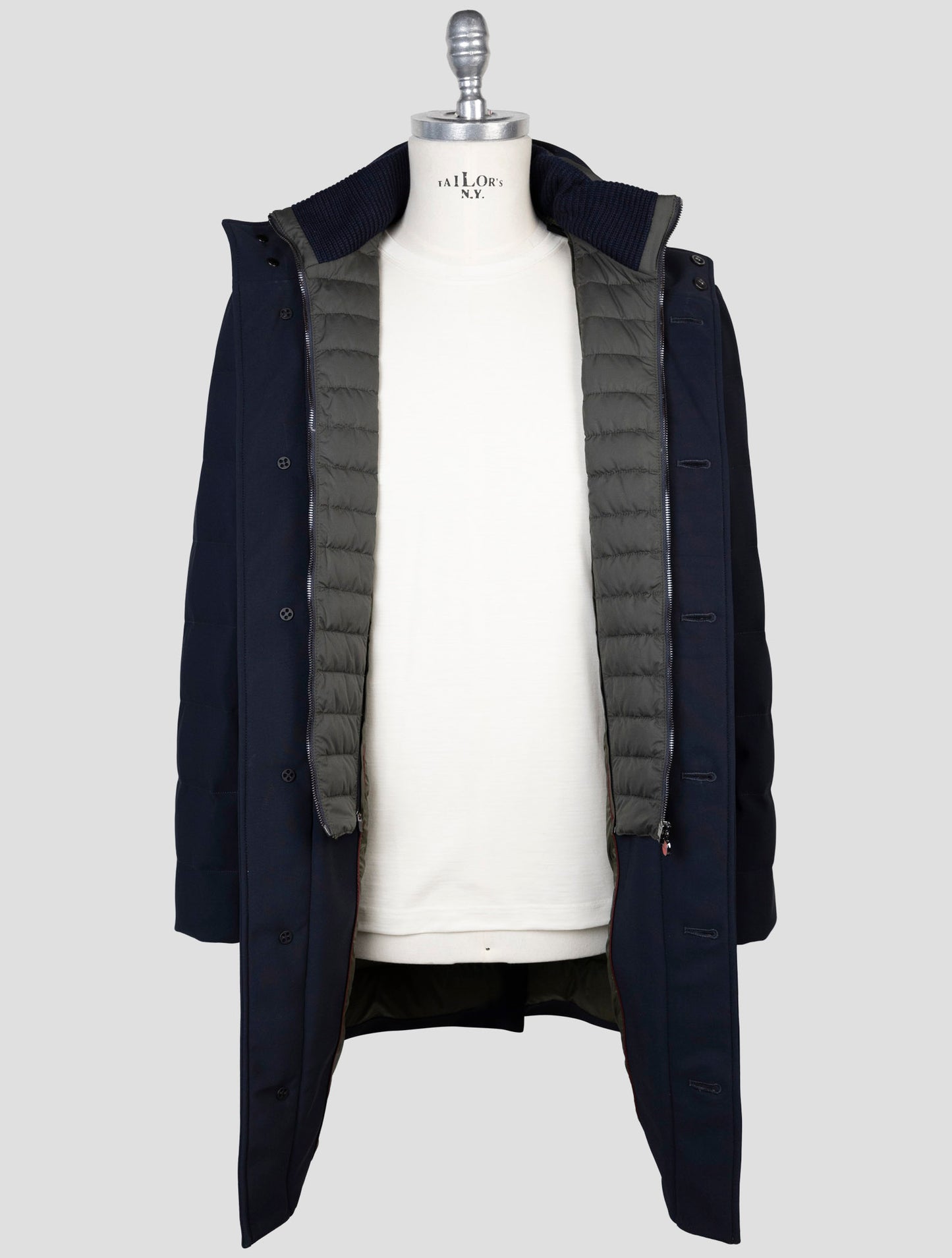 Kiton Blue Pl Pa Ea Coat