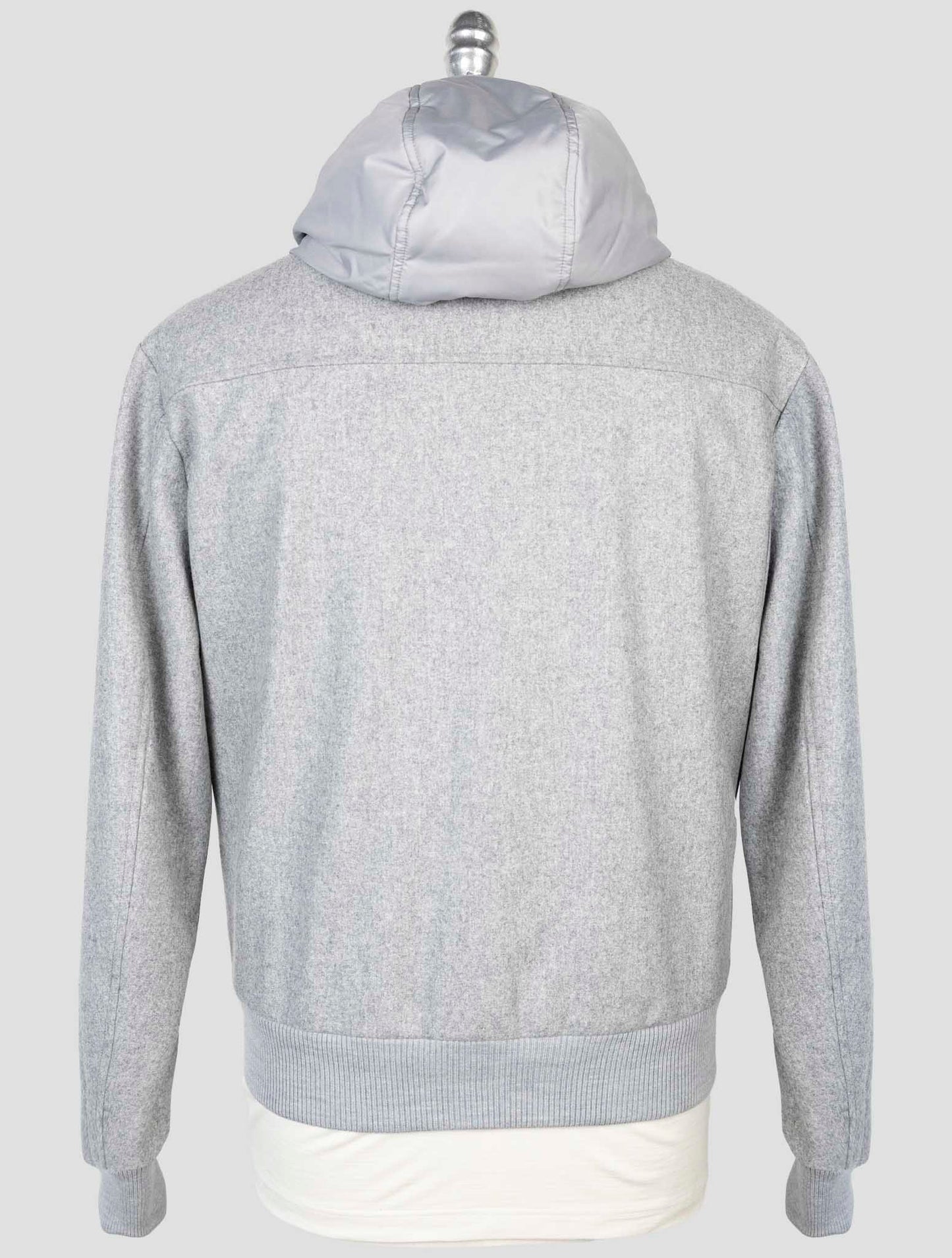 Kiton Gray Virgin Wool Coat