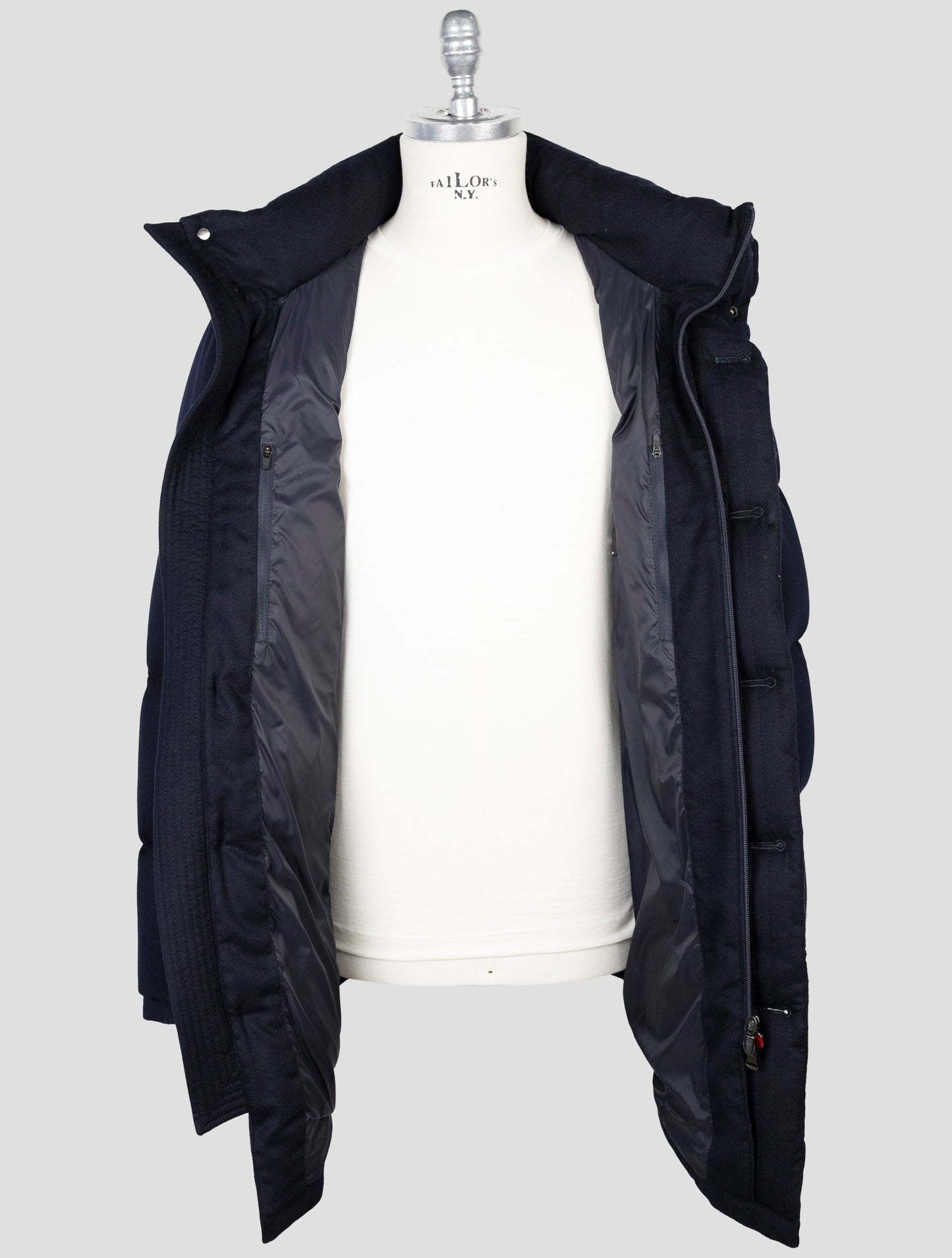 Kiton Blue Cashmere Ea Coat