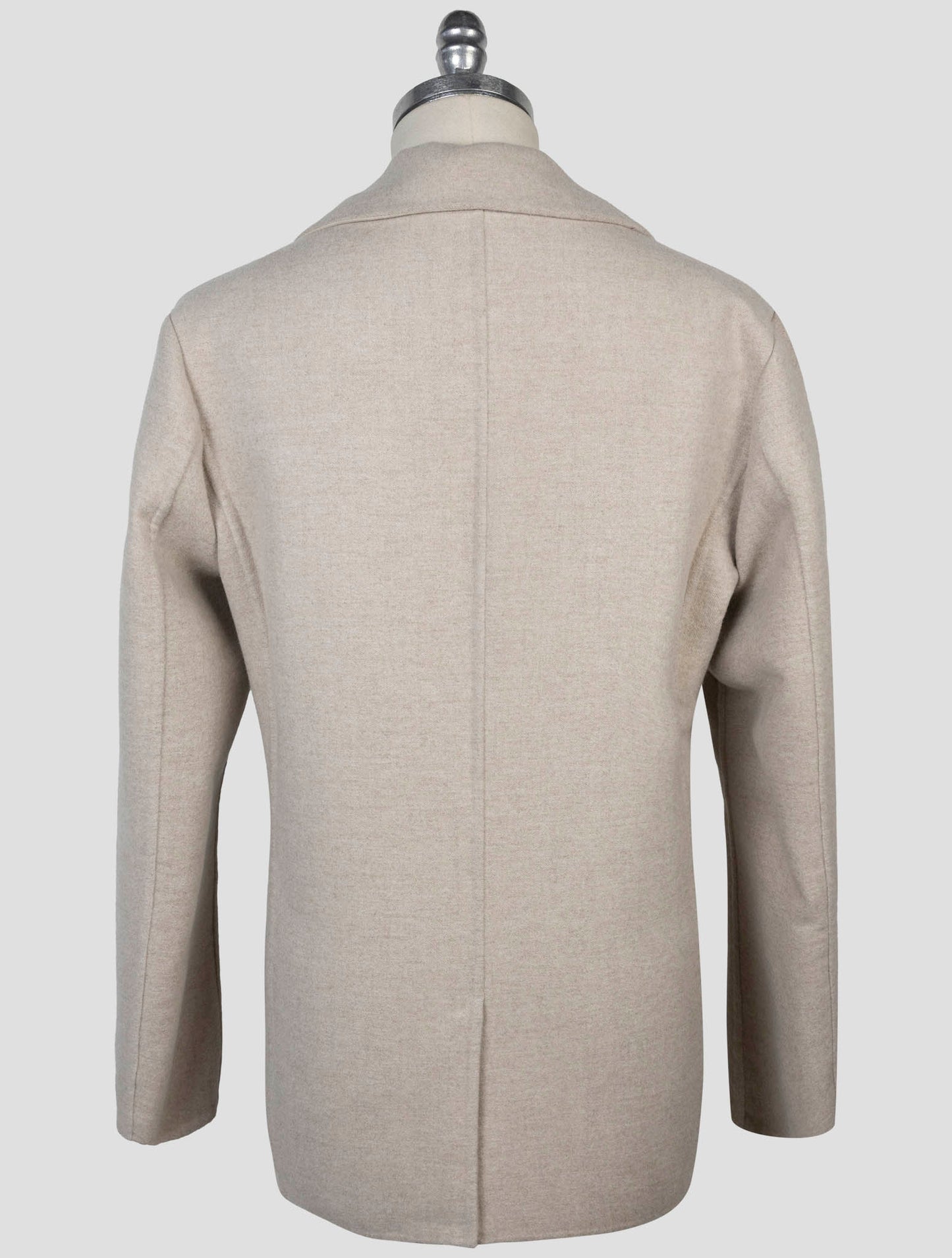 Kiton Beige Wool Cashmere Coat