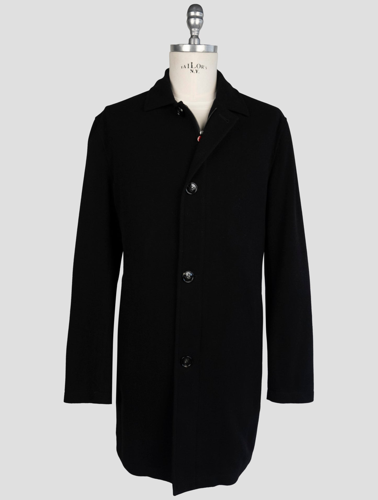 Kiton Black Cashmere Overcoat