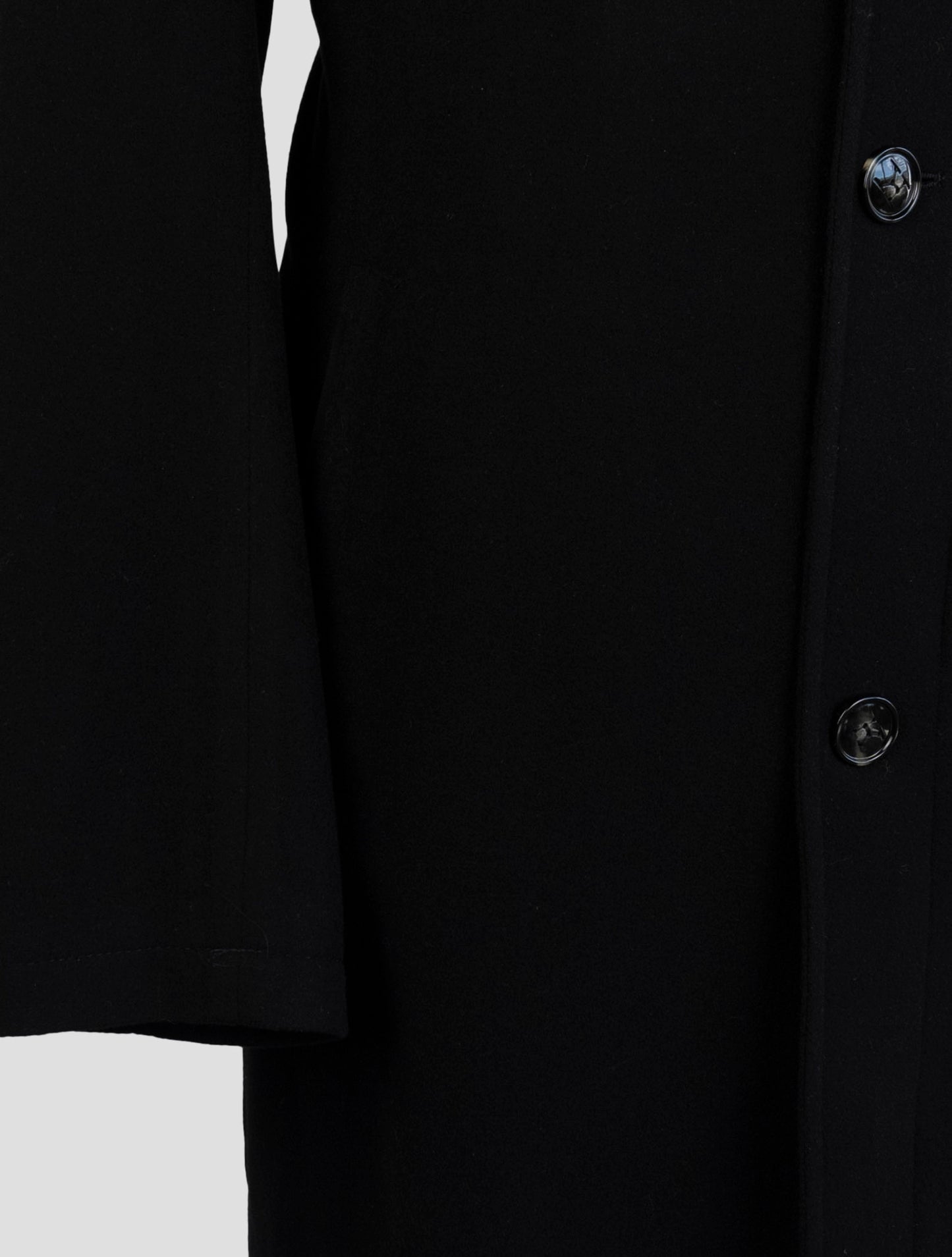 Kiton Black Cashmere Overcoat