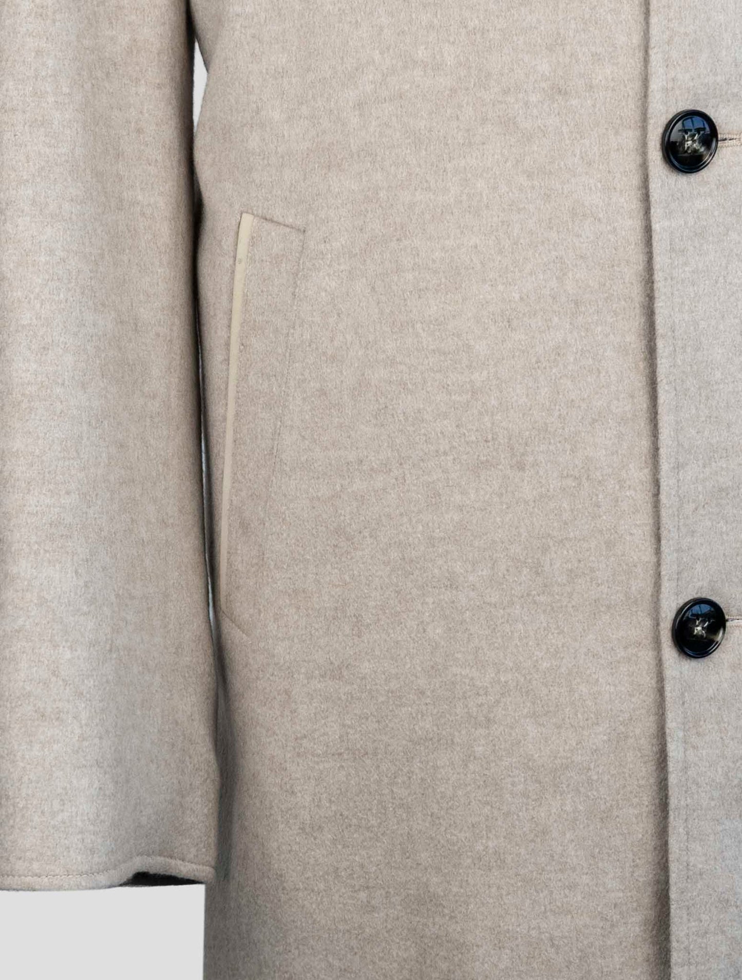 Kiton Brown Taupe Cashmere Pl Reverse Overcoat