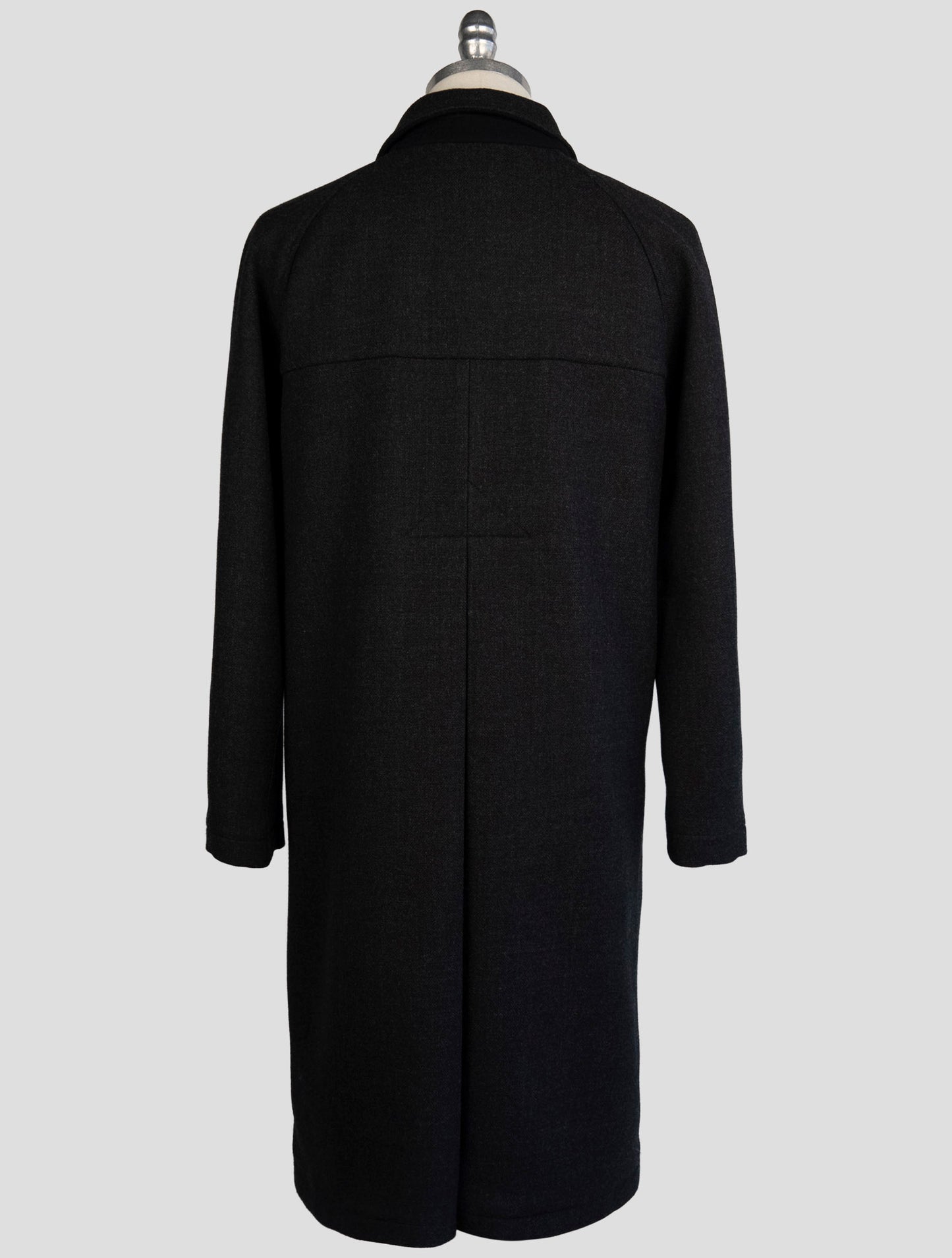 Kiton Dark Gray Virgin Wool Overcoat