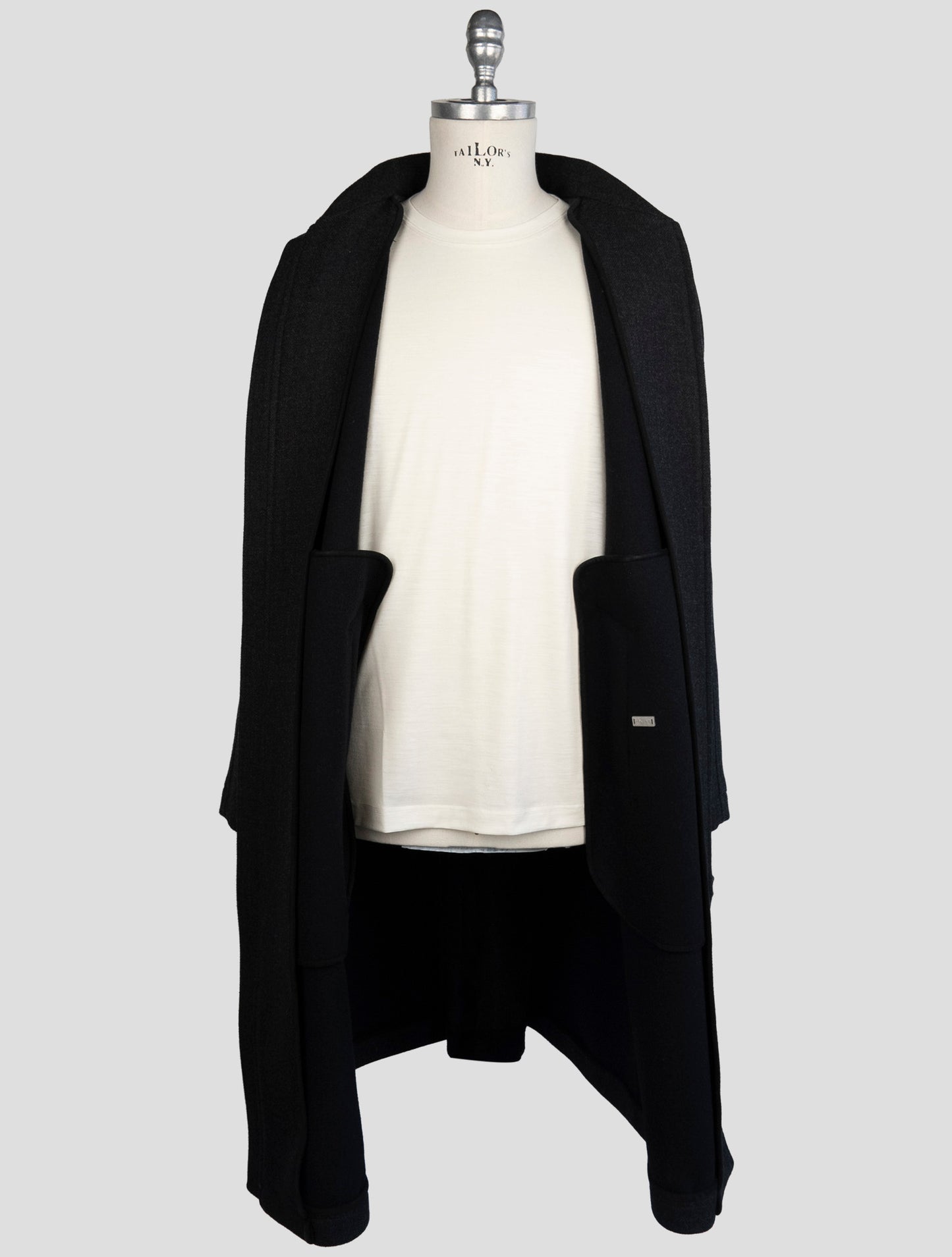 Kiton Dark Gray Virgin Wool Overcoat