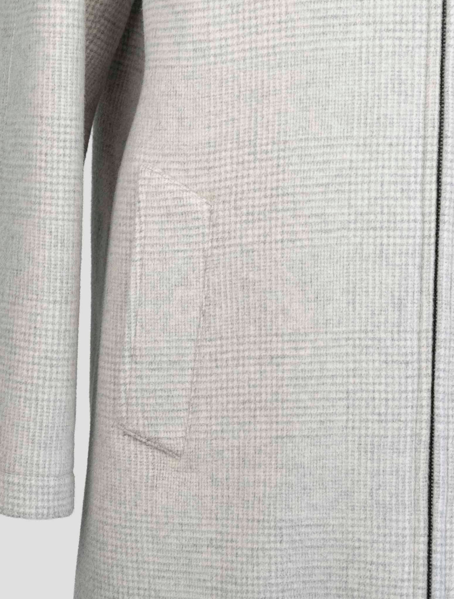 Kiton Gray Wool Cashmere Overcoat