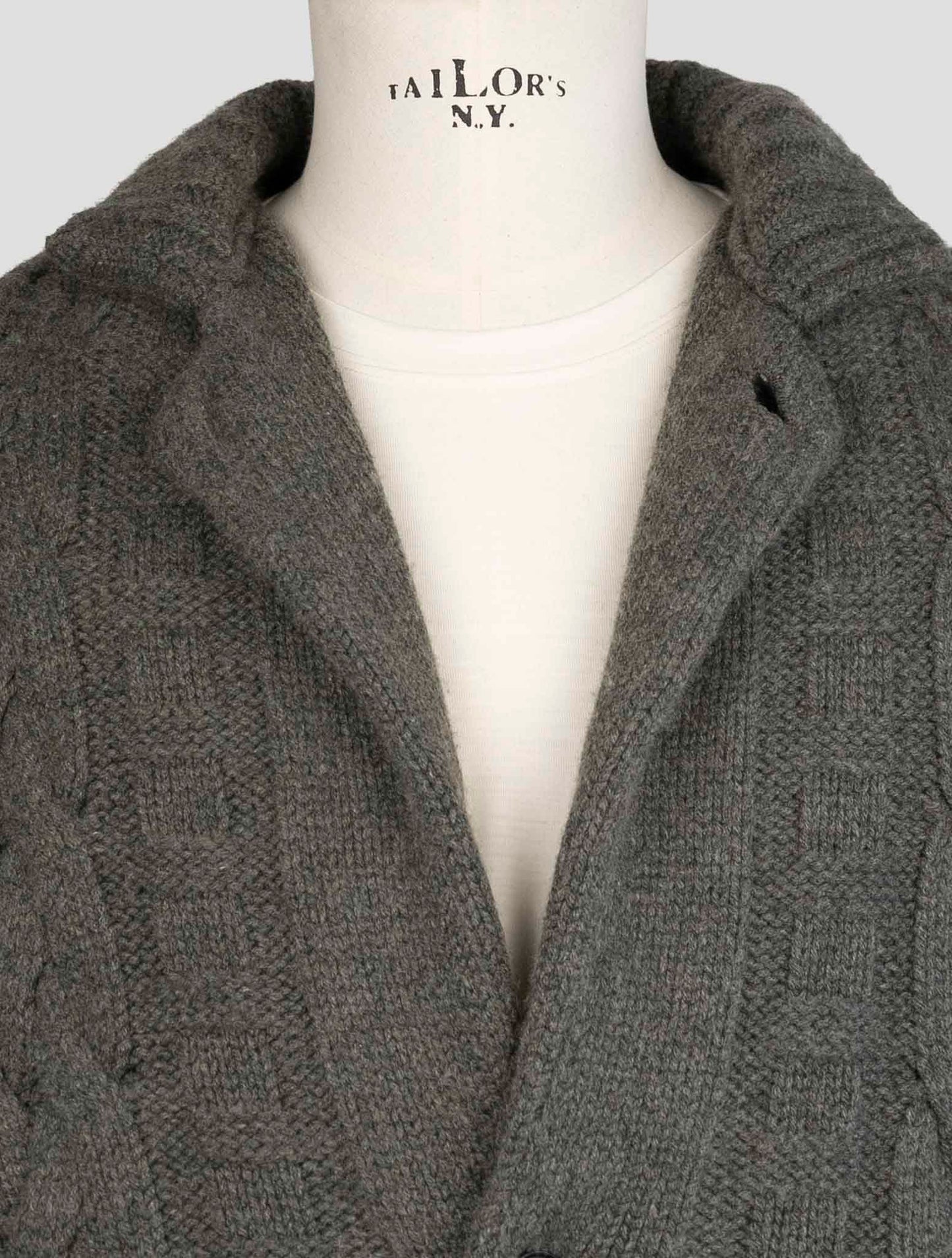 Kiton Gray Cashmere Mink Fur Coat