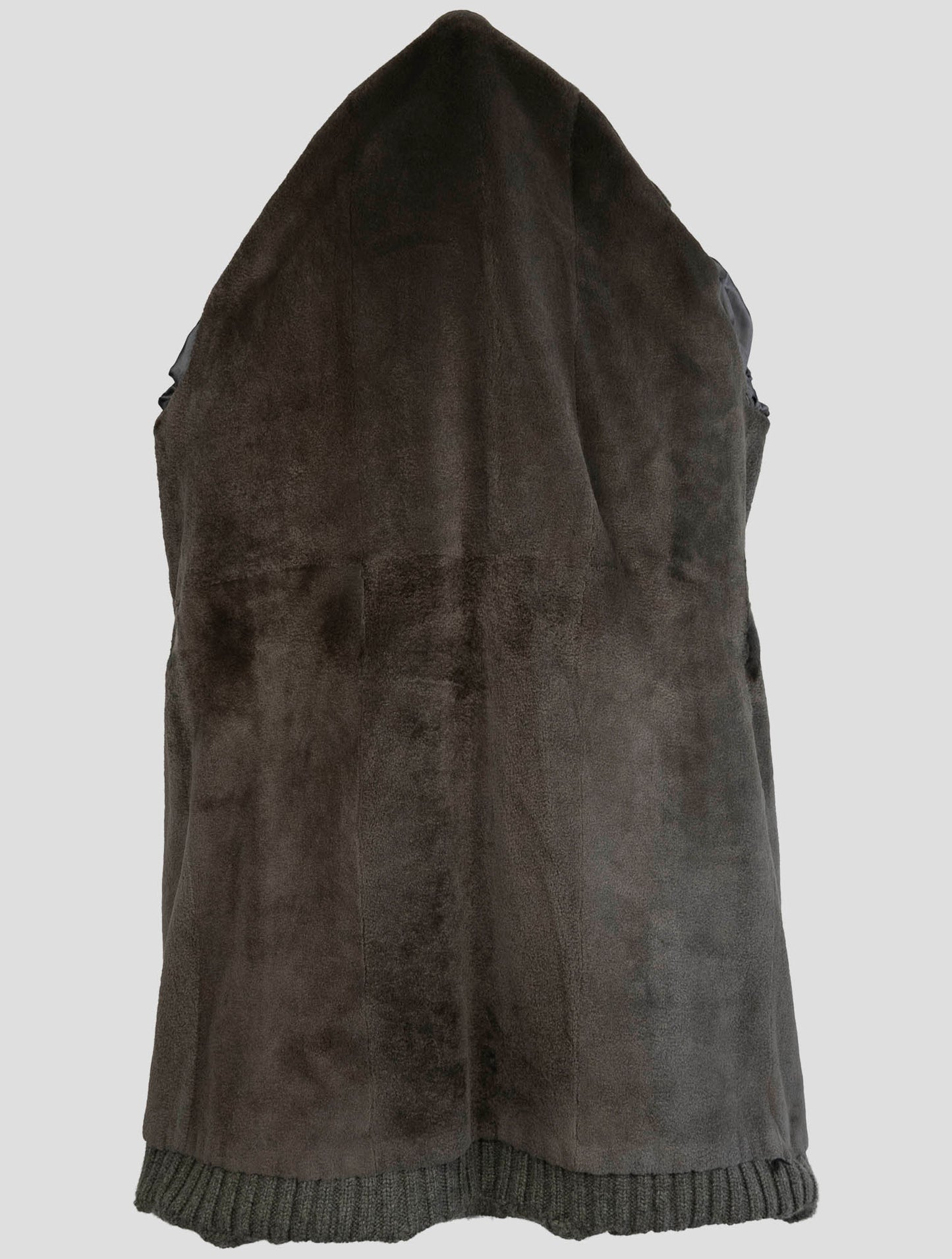 Kiton Gray Cashmere Mink Fur Coat