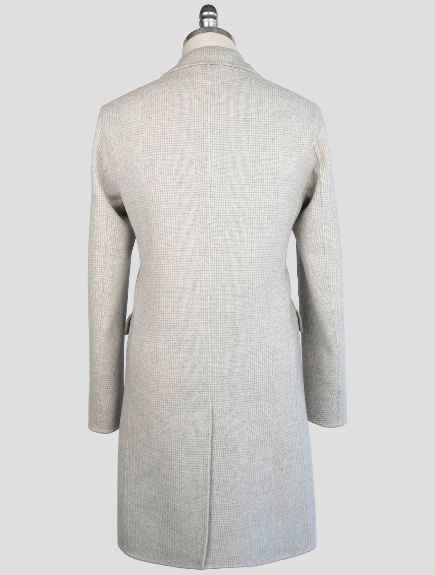 Kiton Gray Wool Cashmere Overcoat