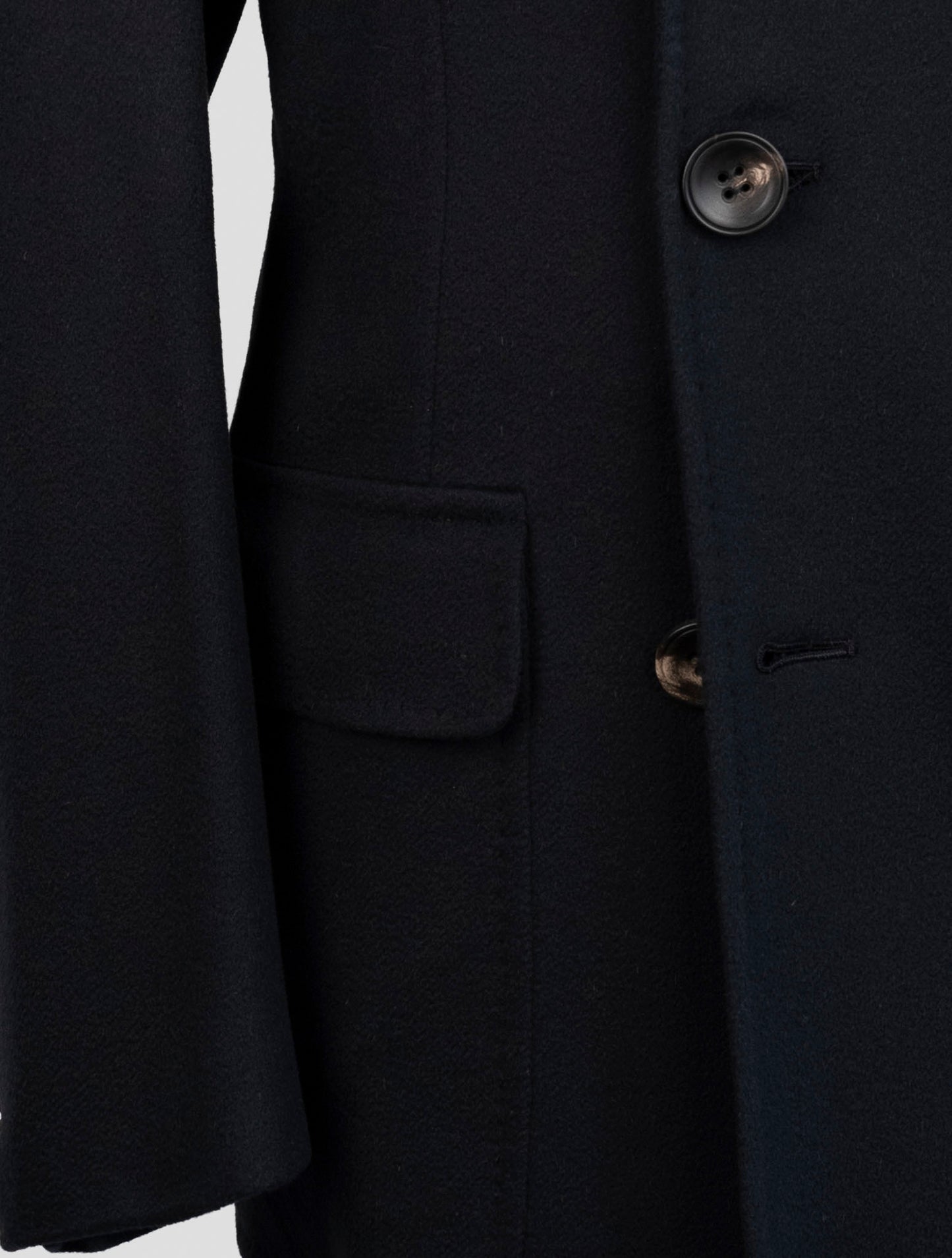 Kiton Dark Blue Cashmere Vicuna Overcoat