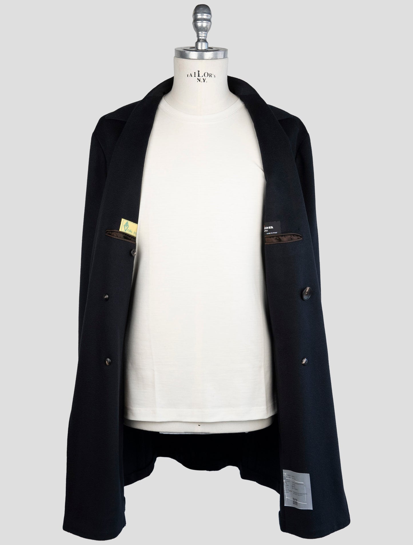 Kiton Dark Blue Cashmere Vicuna Overcoat