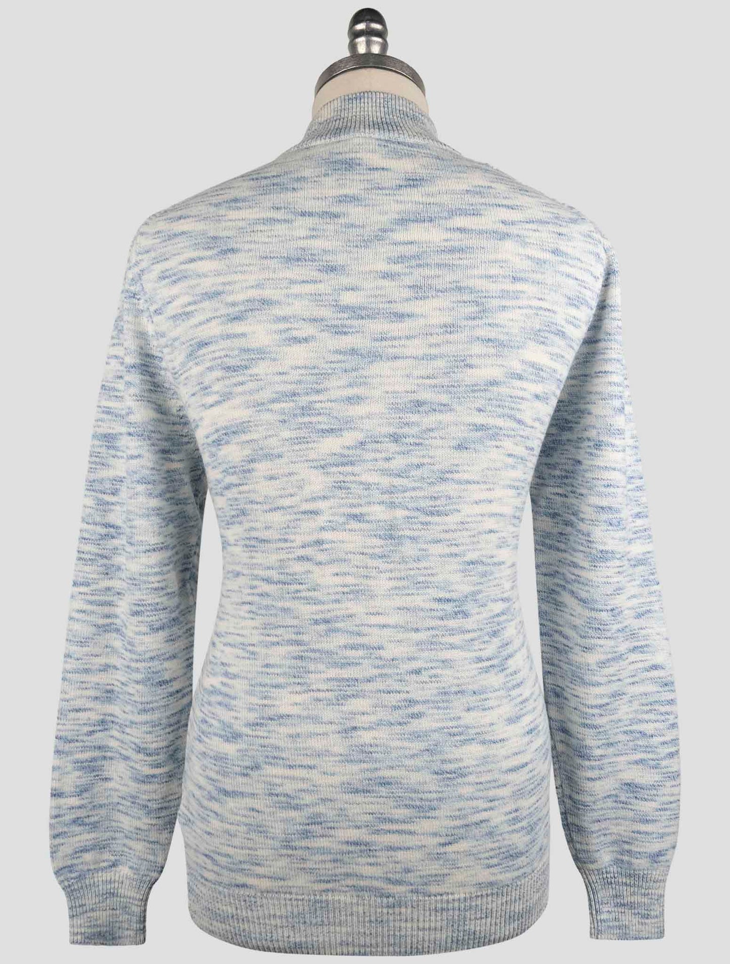 Kiton Blue White Cashmere Sweater Polo