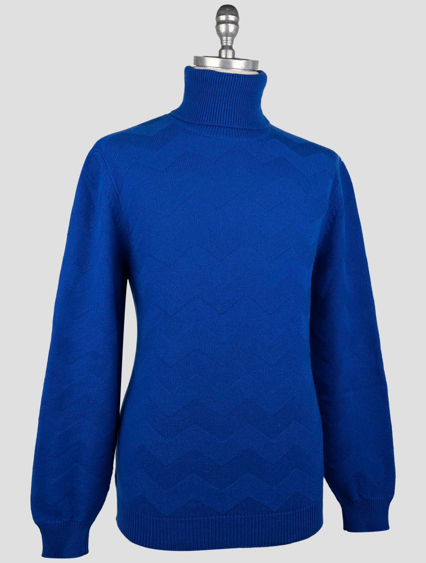 Kiton Blue Cashmere Sweater Turtleneck