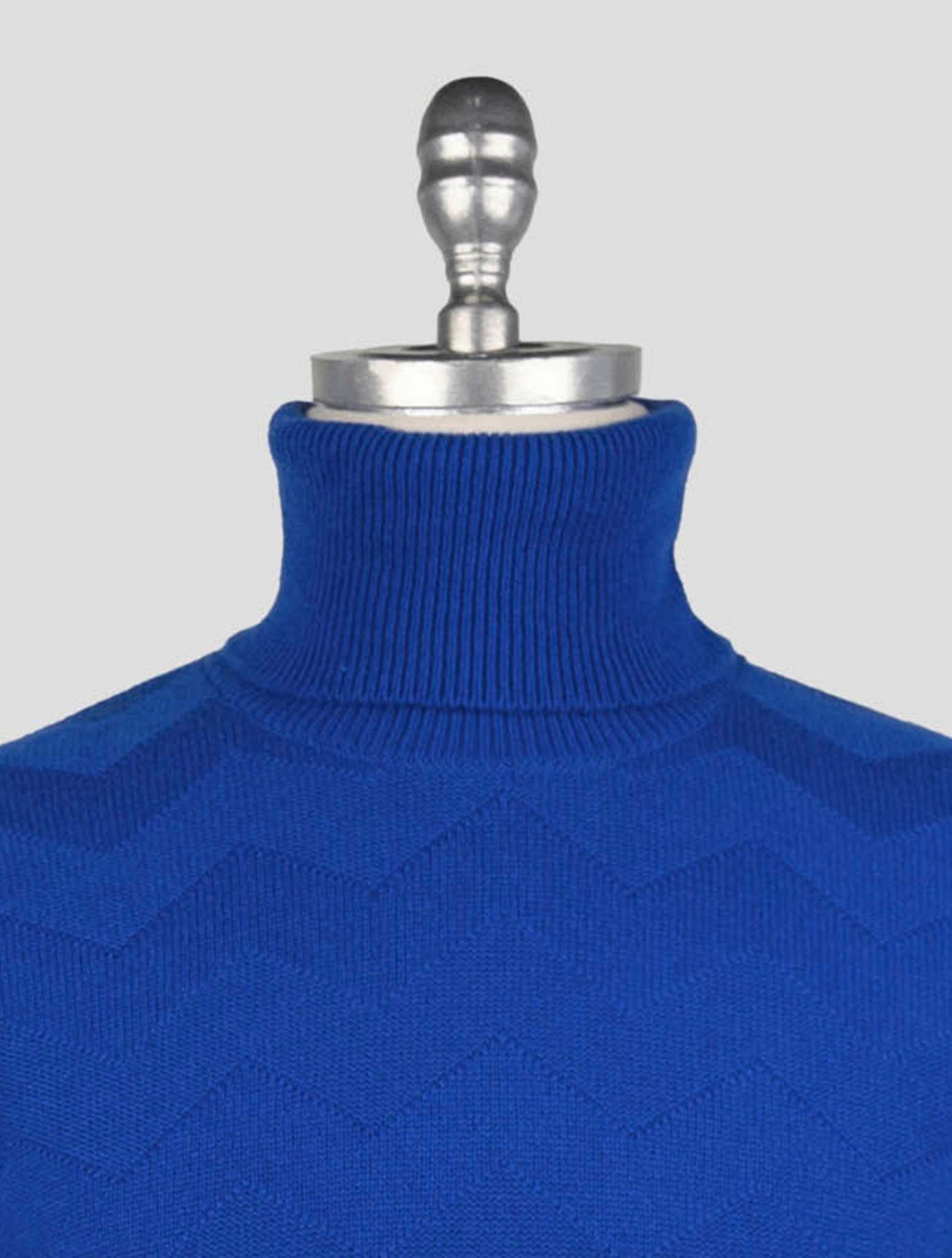 Kiton Blue Cashmere Sweater Turtleneck