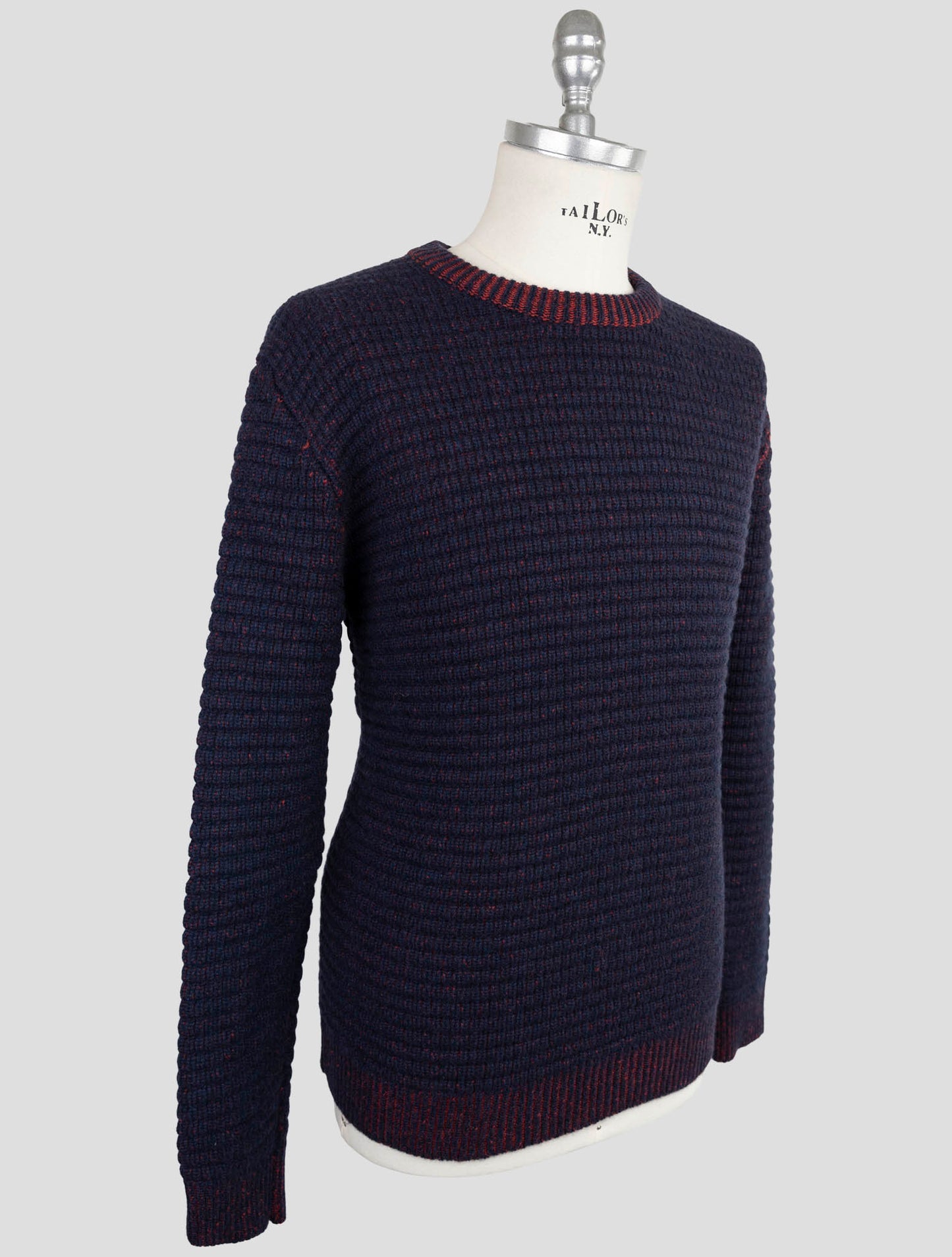 Kiton Blue Cashmere Sweater Crewneck