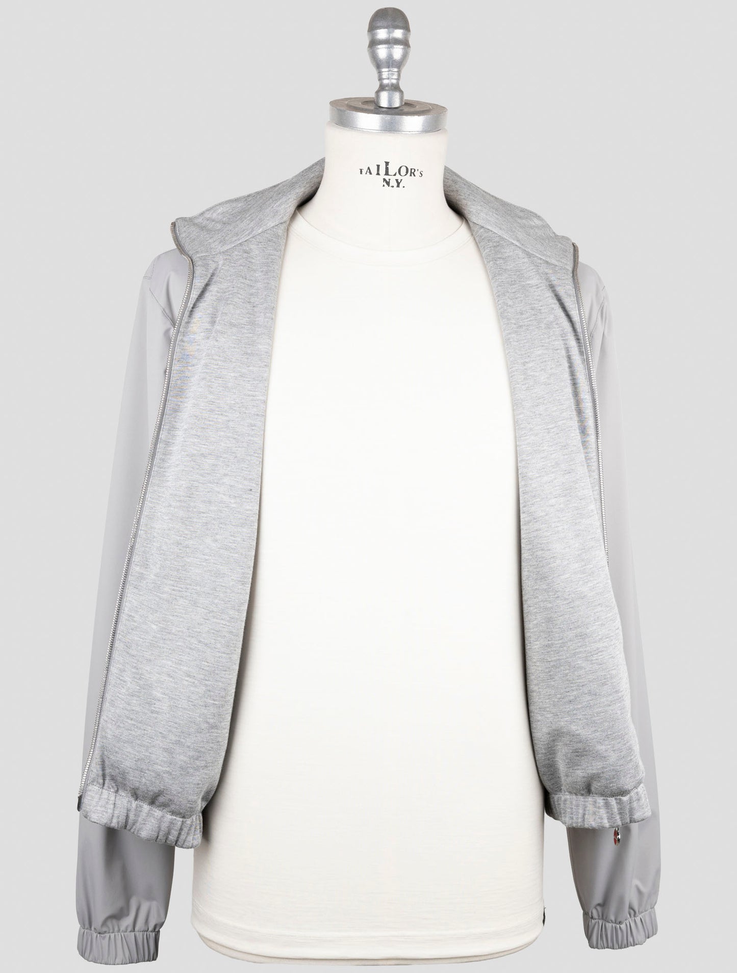 Kiton Gray Pa Modal Cashmere Reverse Coat