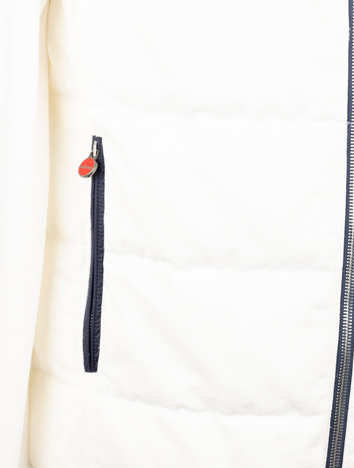 Kiton White Cotton Coat Gilet