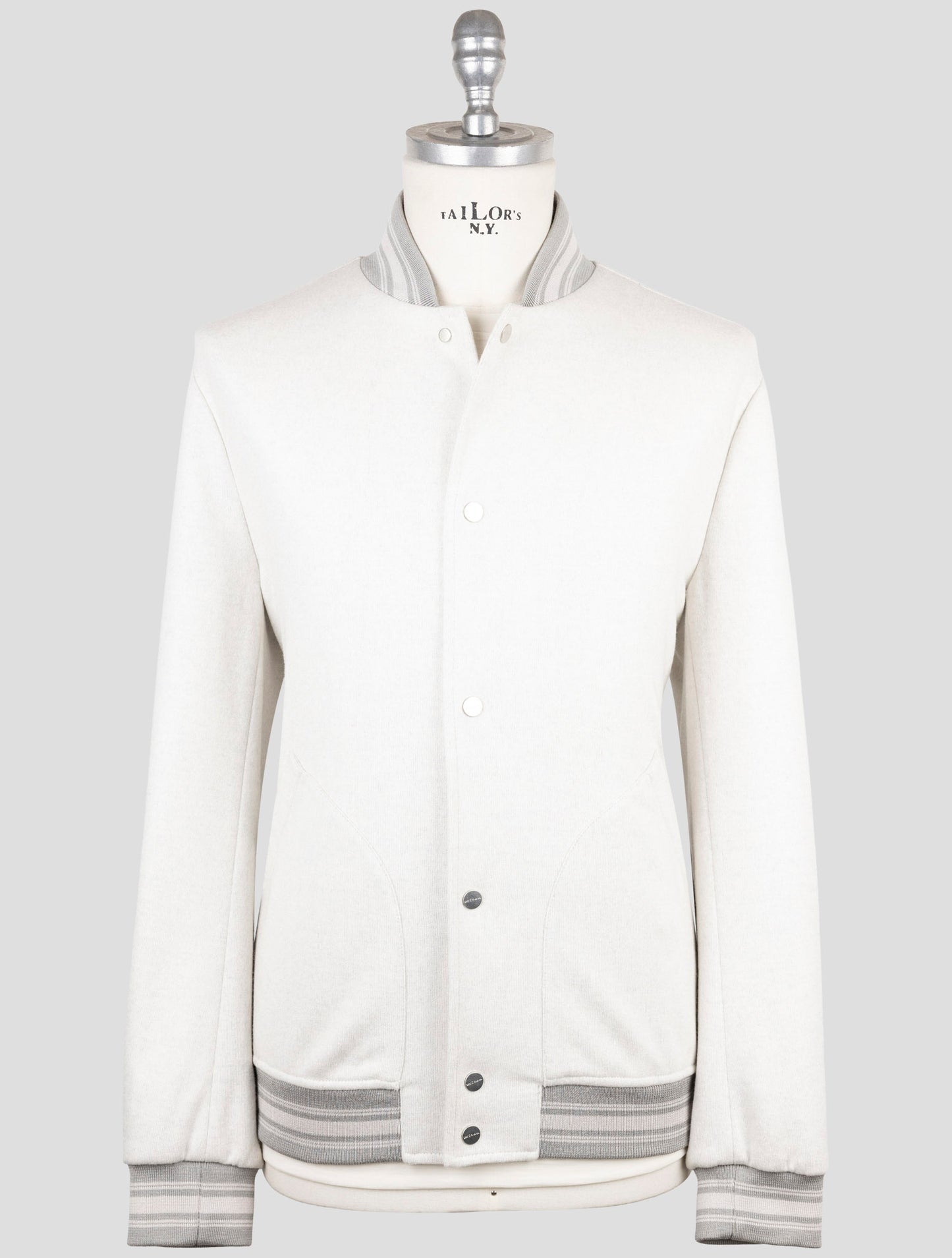 Kiton Light Gray Cashmere Pa Coat