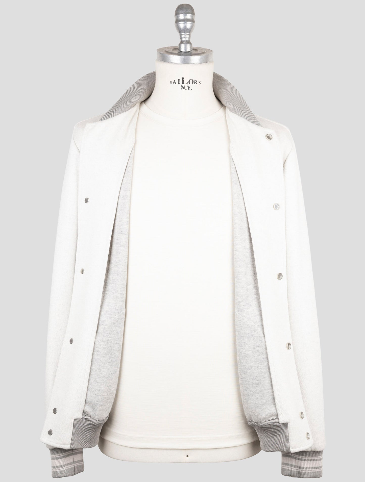 Kiton Light Gray Cashmere Pa Coat