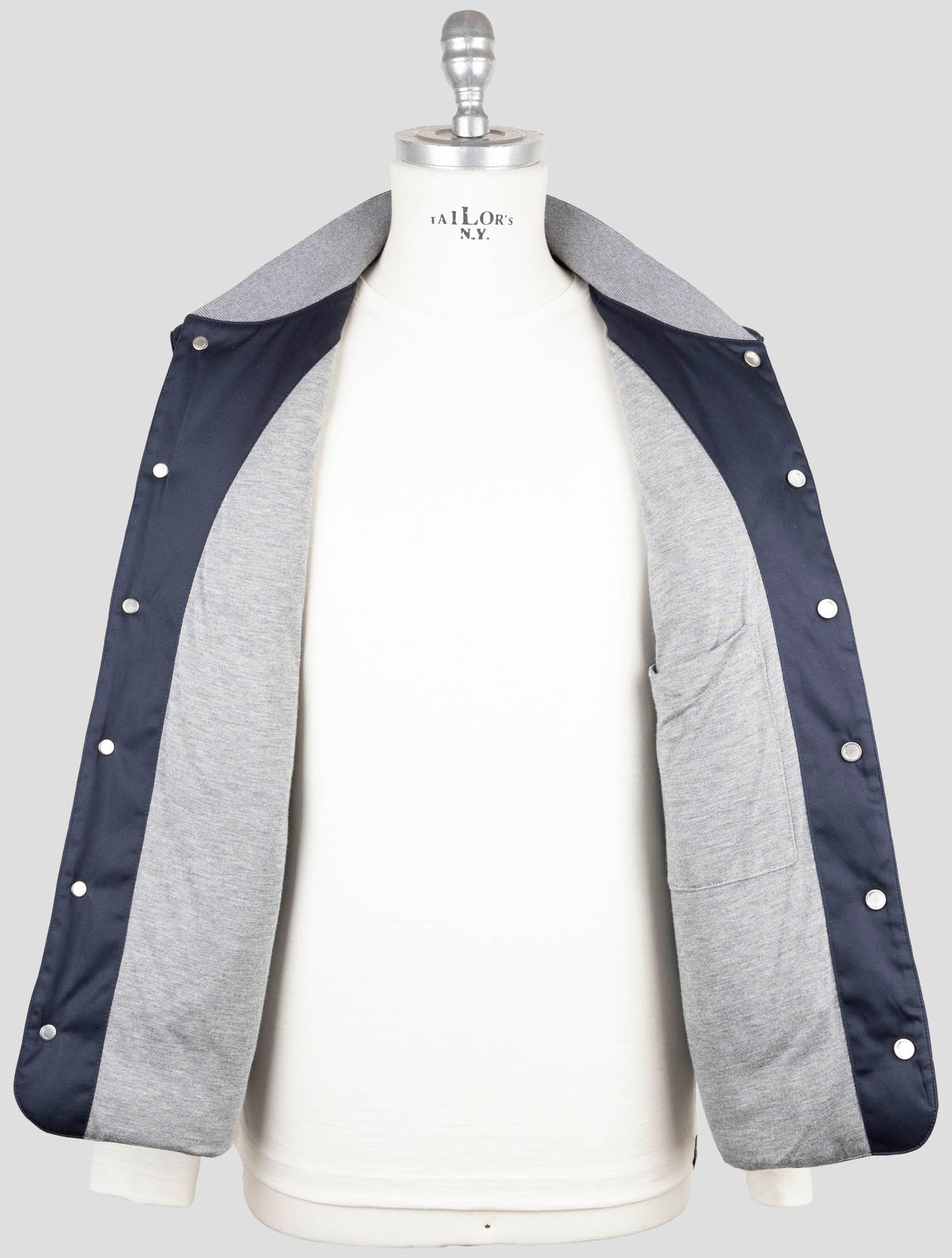 Kiton Blue Modal Cashmere Coat Gilet