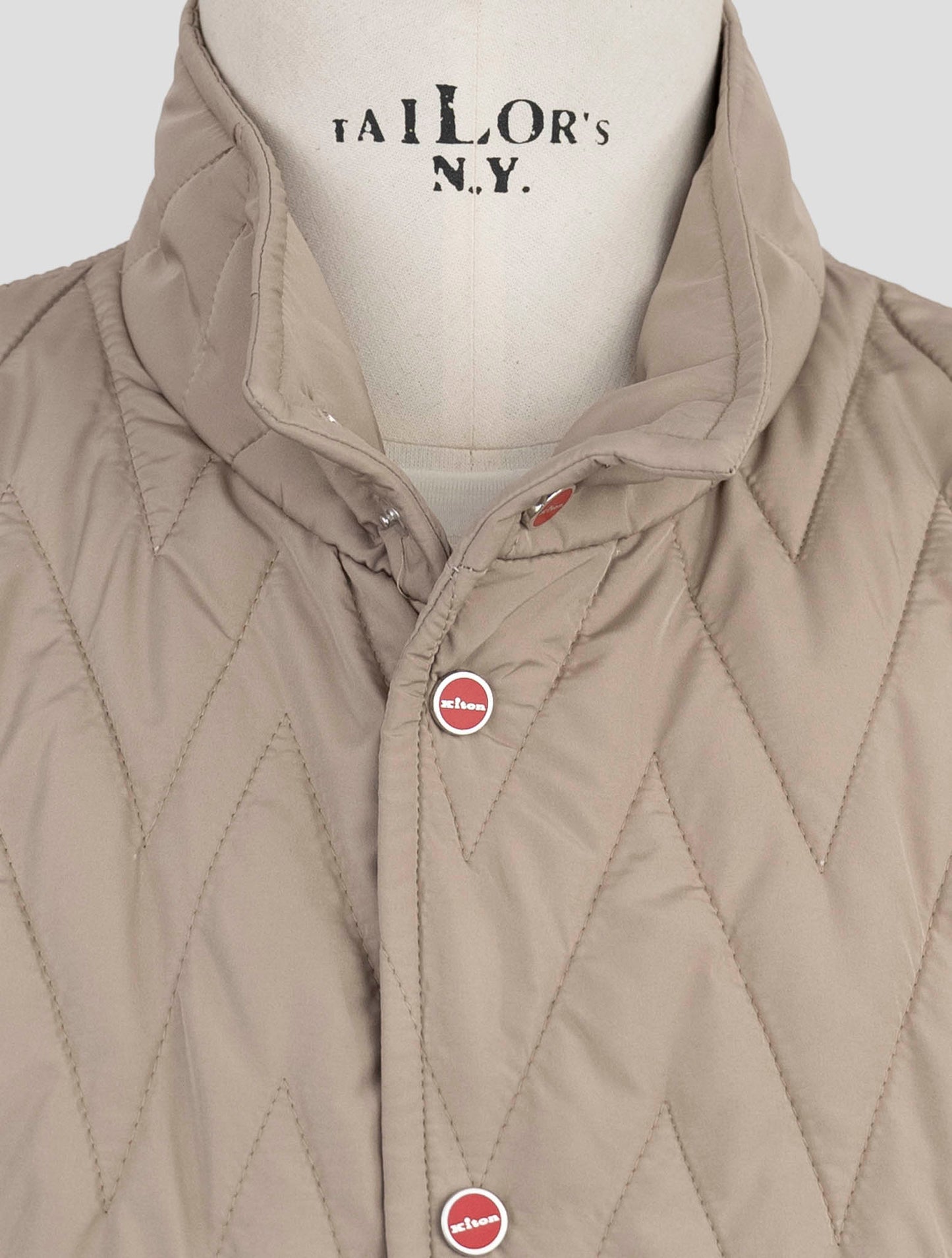 Kiton Beige Pl Coat Gilet