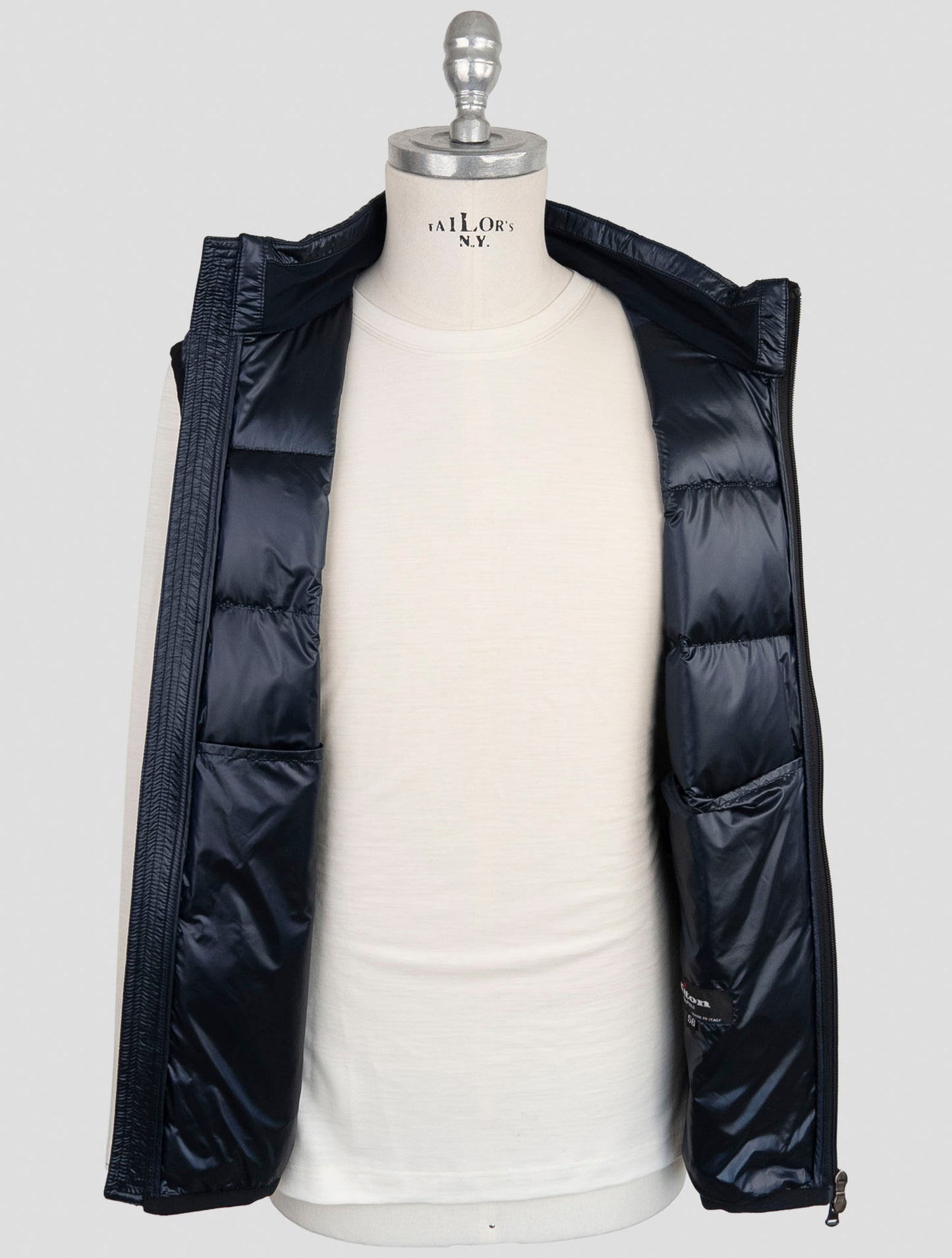 Kiton Blue Pa Ea Pu Coat Gilet