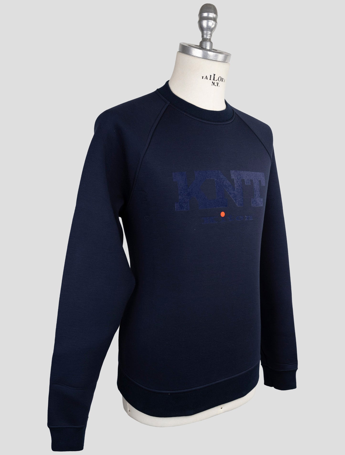 Kiton Knt Blue Viscose Ea Sweater Crewneck