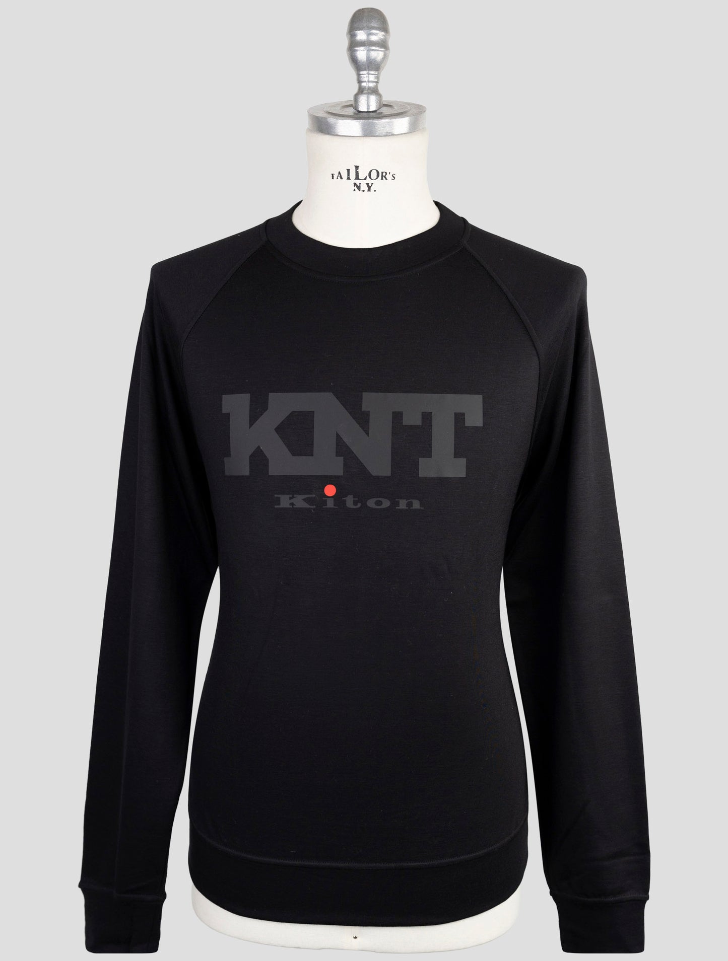 Kiton Knt Black Viscose Ea Sweater Crewneck