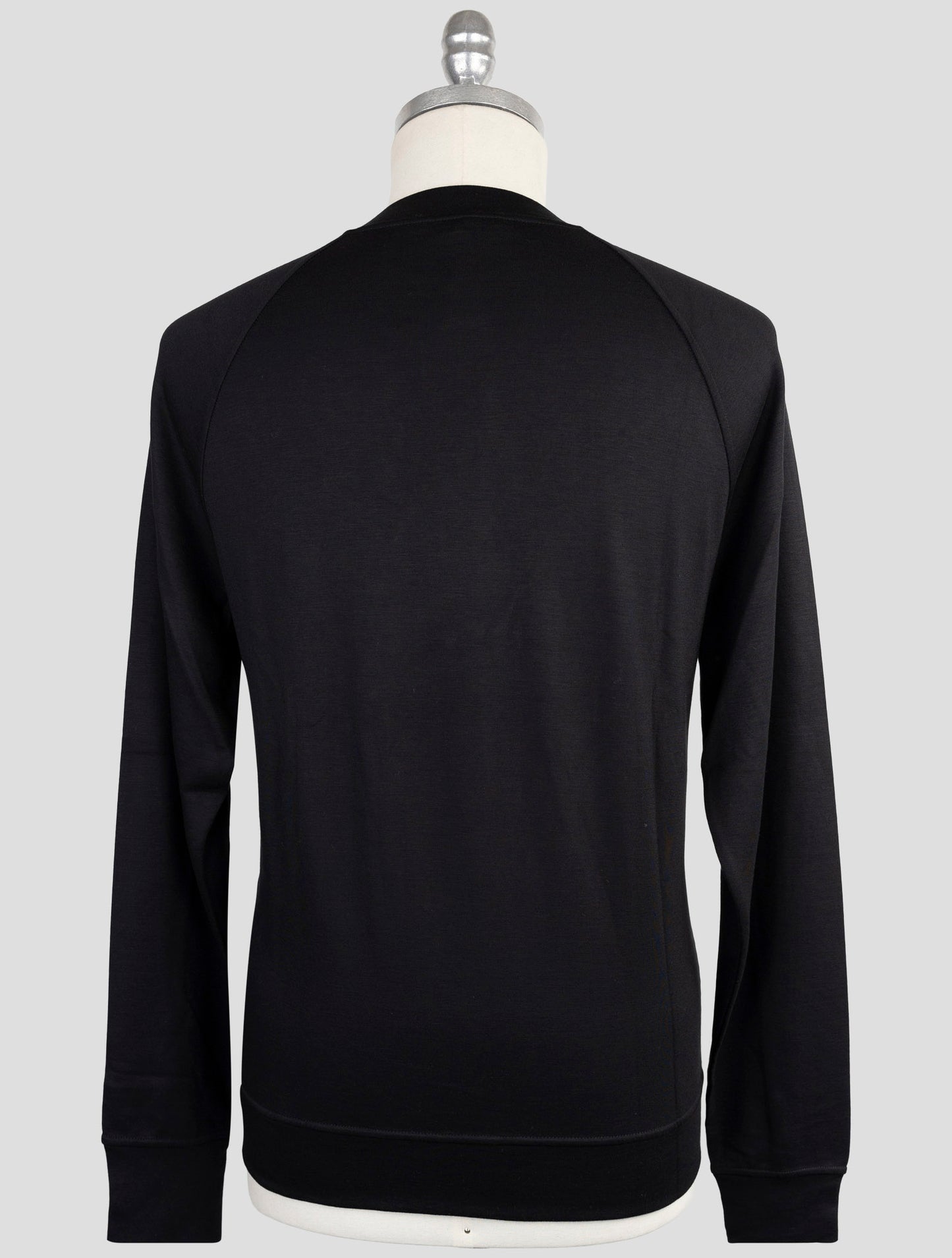 Kiton Knt Black Viscose Ea Sweater Crewneck