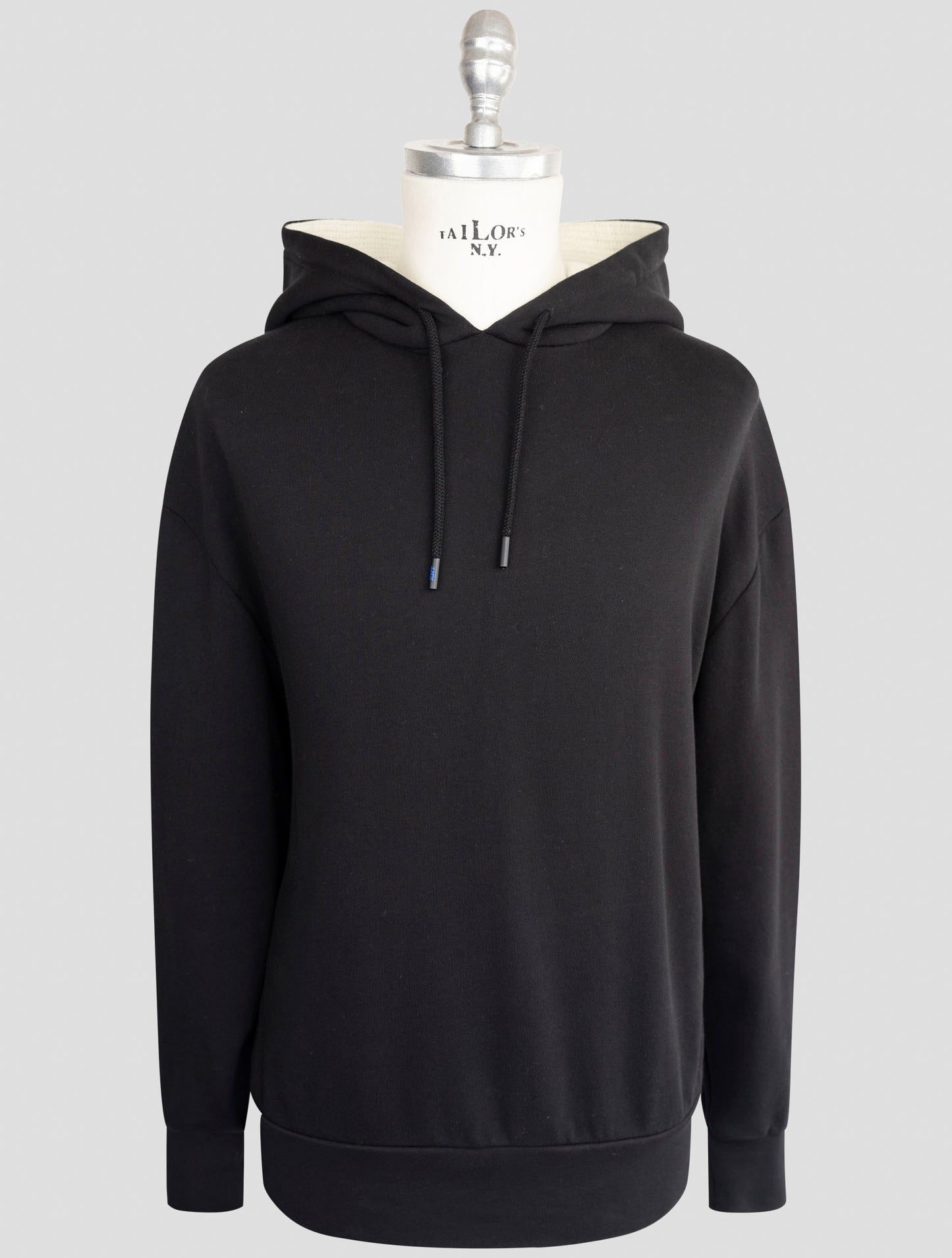 Kiton Knt Blue Cotton Sweater Hoodie