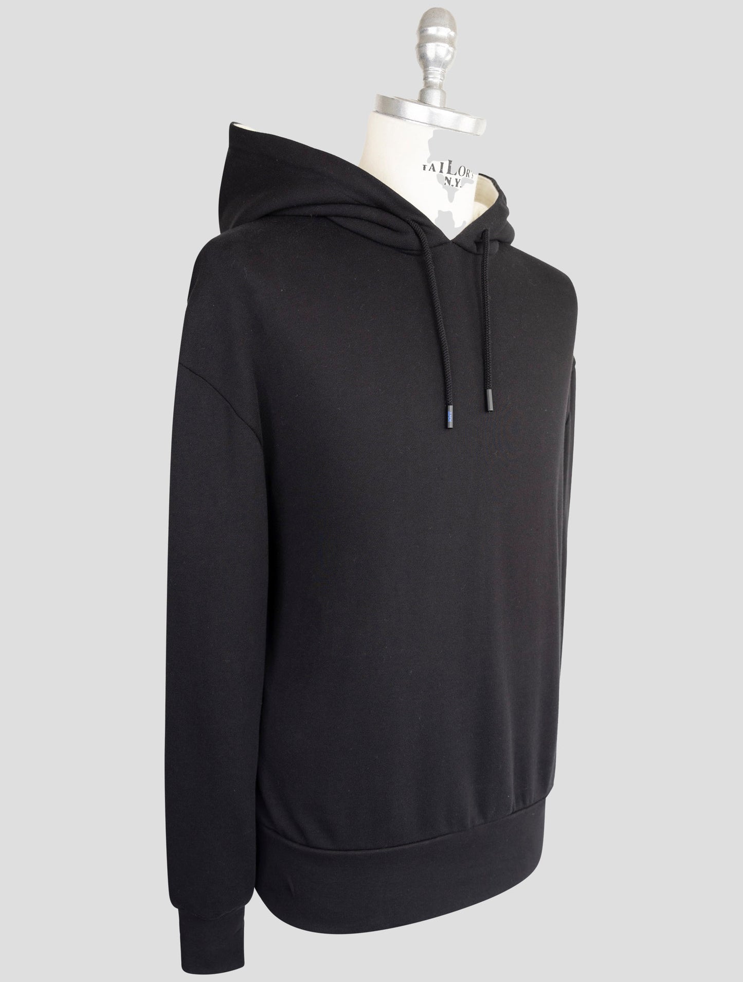 Kiton Knt Blue Cotton Sweater Hoodie